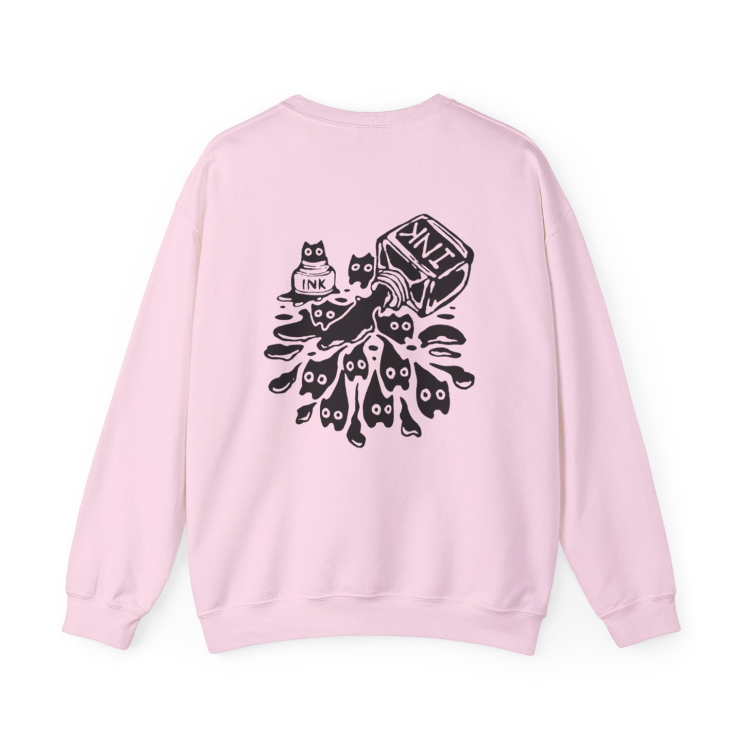Sudadera unisex de cuello redondo con diseño de gato adorable: perfecta para los amantes de los gatos.