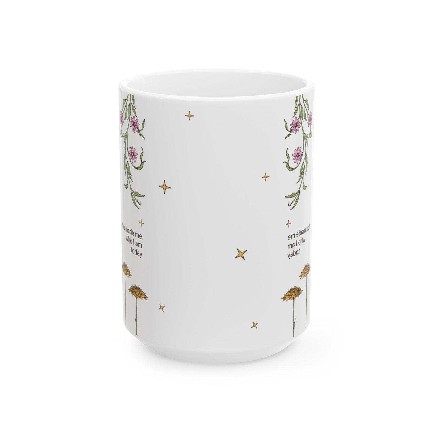 Taza de cerámica para el Día de la Madre con diseño floral para regalar