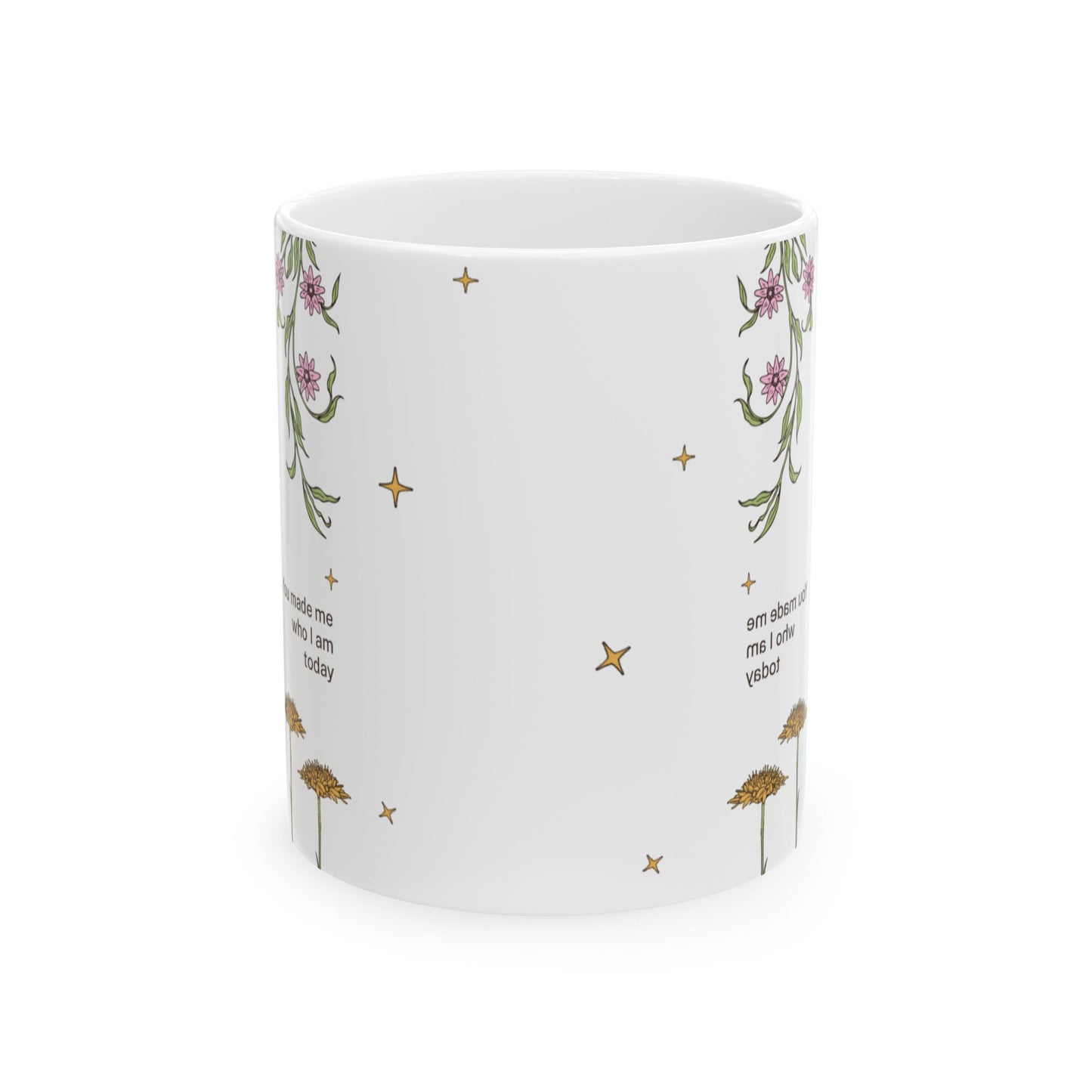Taza de cerámica para el Día de la Madre con diseño floral para regalar