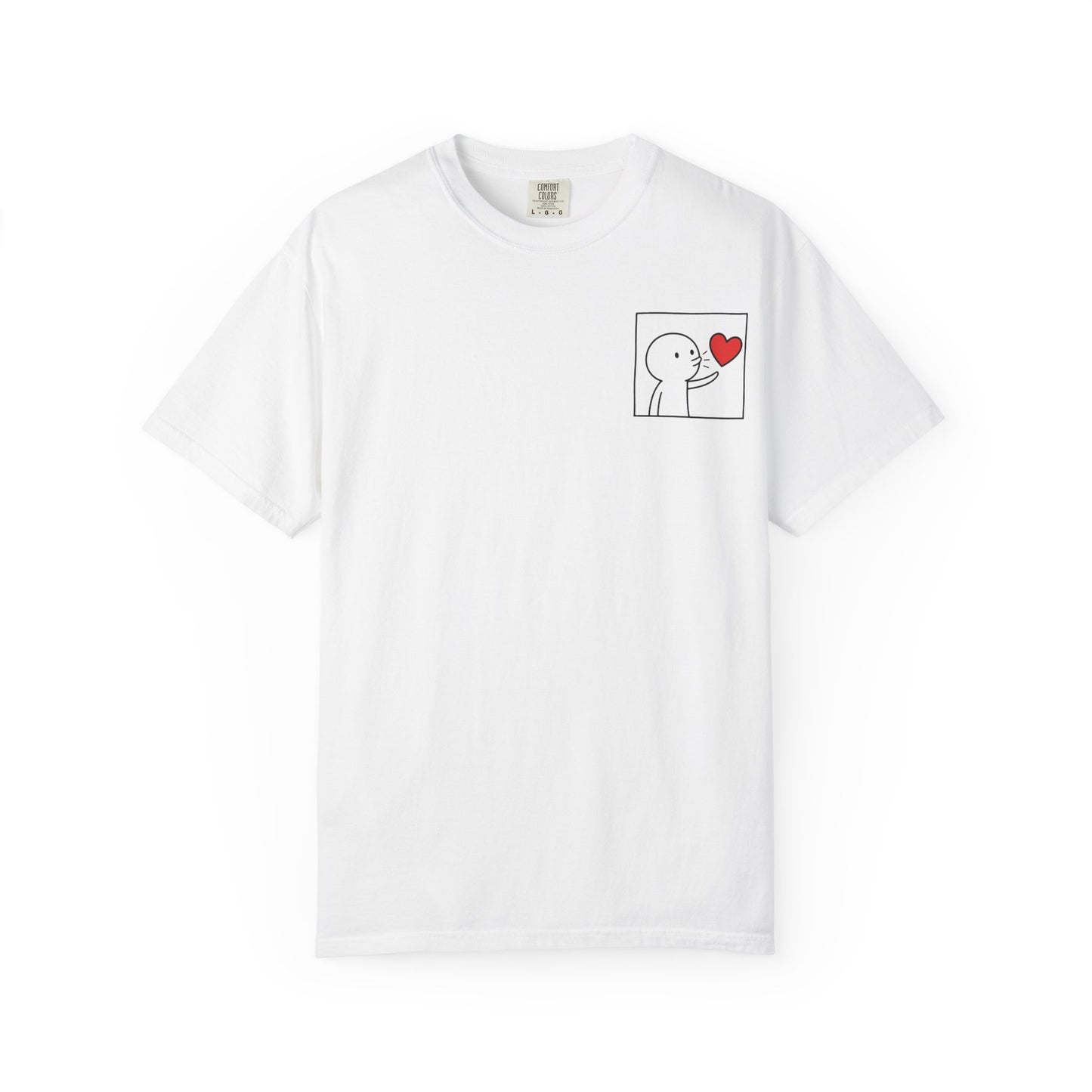 Cute Heart Design Unisex Garment-Dyed T-Shirt