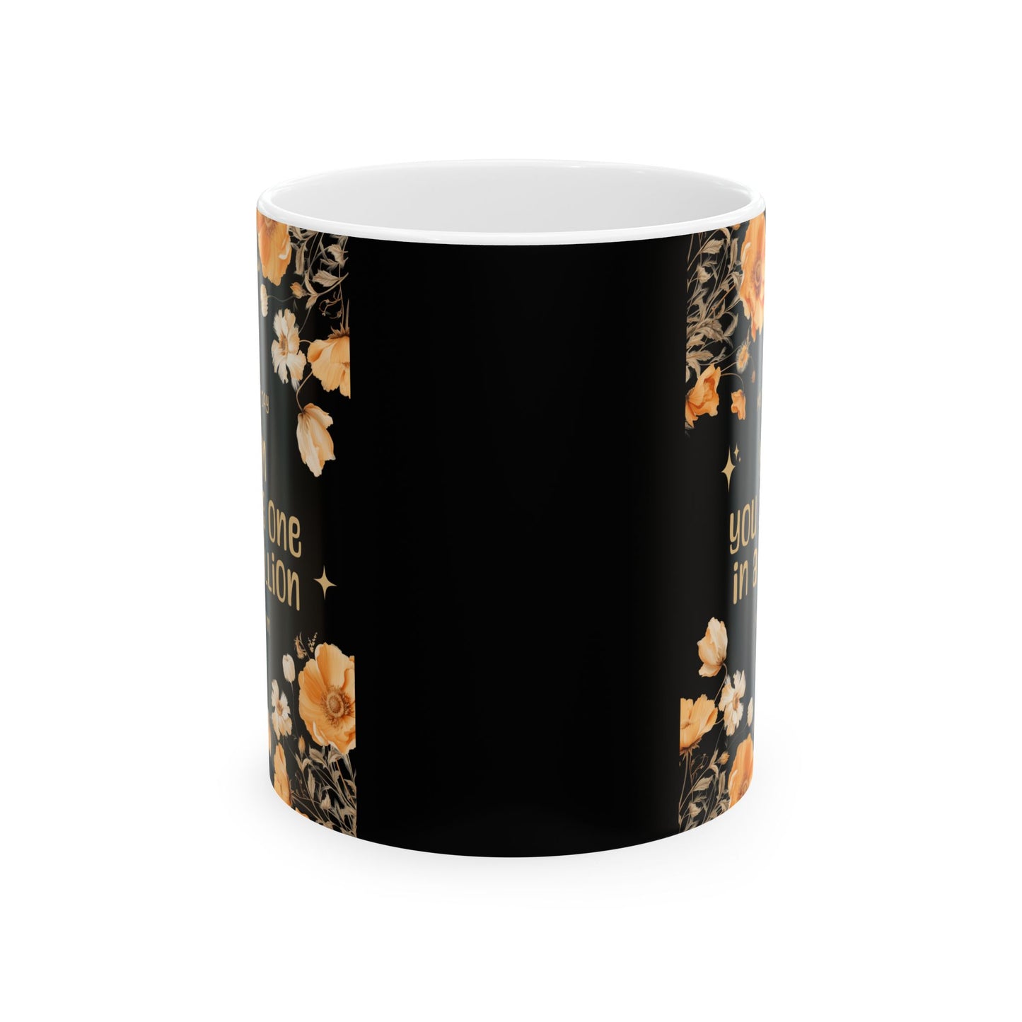 Taza floral para el Día de la Madre: "Mamá, eres única"