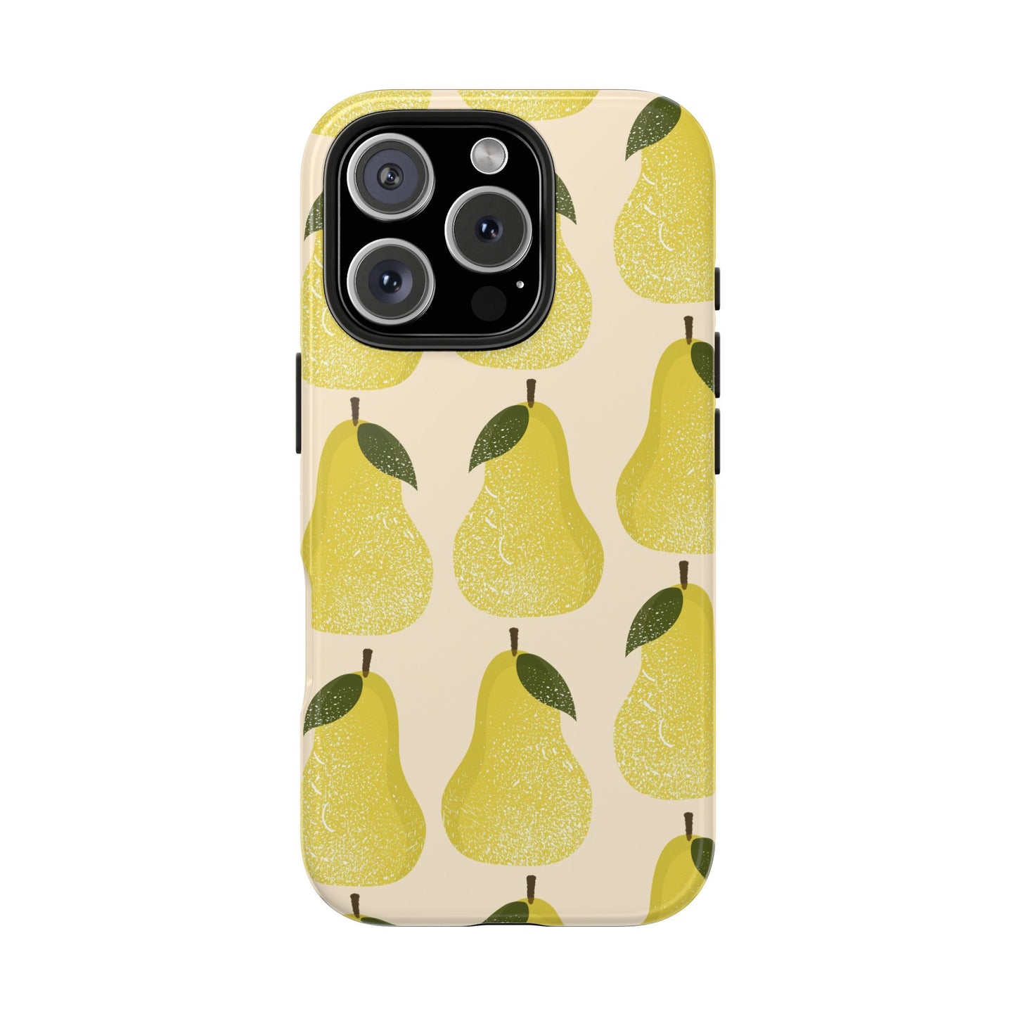 Chic Pear Phone Case, Tough Protection, Stylish Yellow Design, Perfect Gift for Apple Lovers, Summer Vibes, Unique Accessory