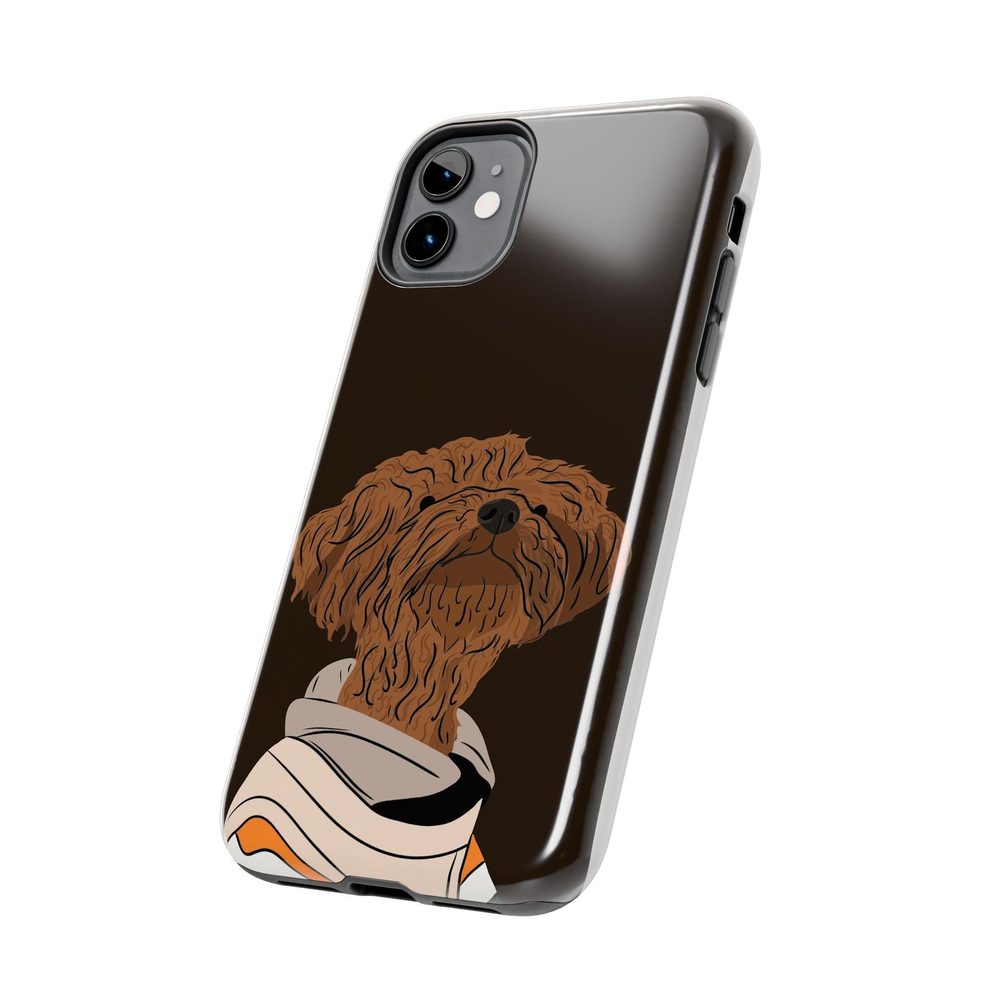 Stylish Tough Phone Case with Cute Dog Design
