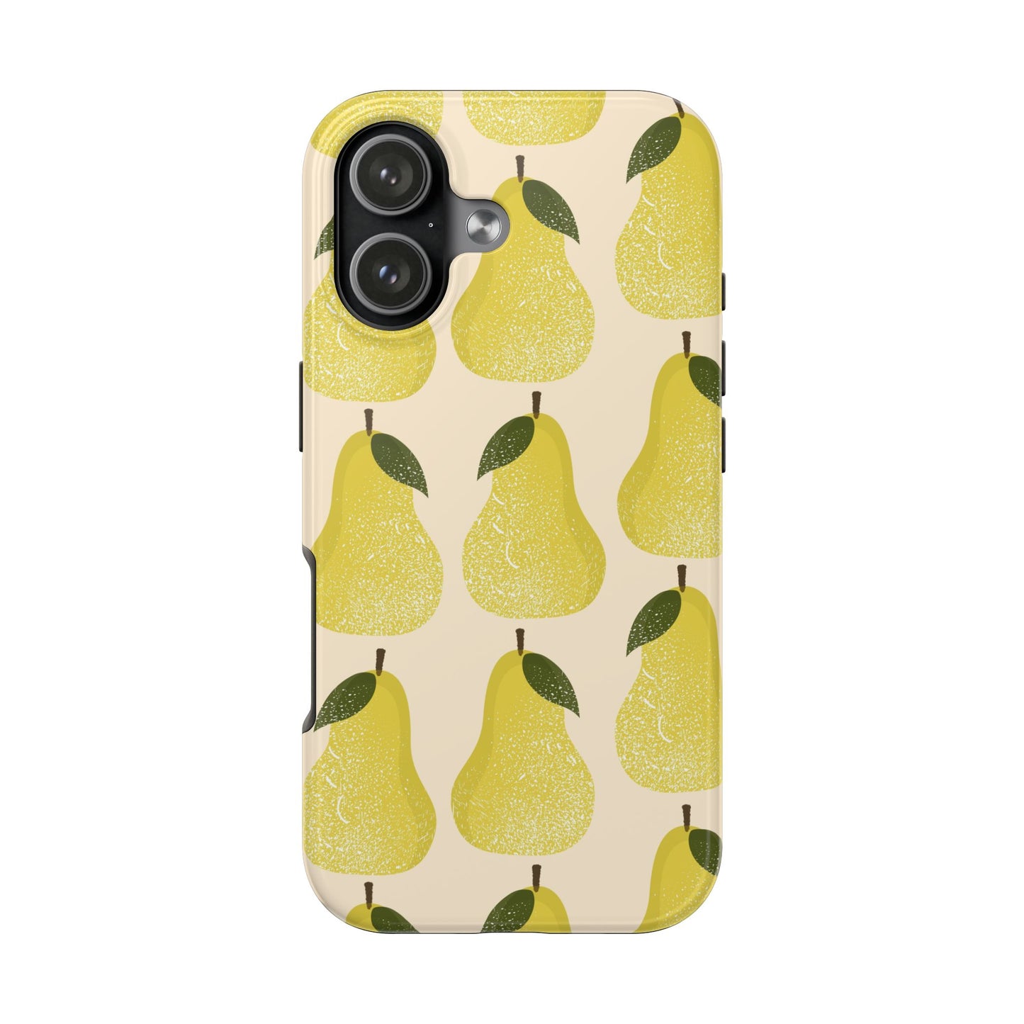 Chic Pear Phone Case, Tough Protection, Stylish Yellow Design, Perfect Gift for Apple Lovers, Summer Vibes, Unique Accessory