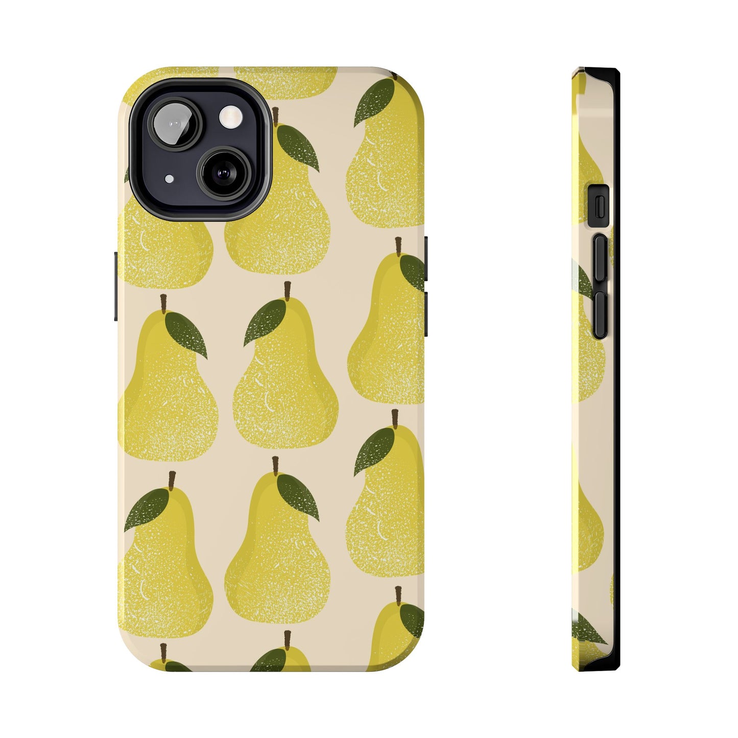 Chic Pear Phone Case, Tough Protection, Stylish Yellow Design, Perfect Gift for Apple Lovers, Summer Vibes, Unique Accessory
