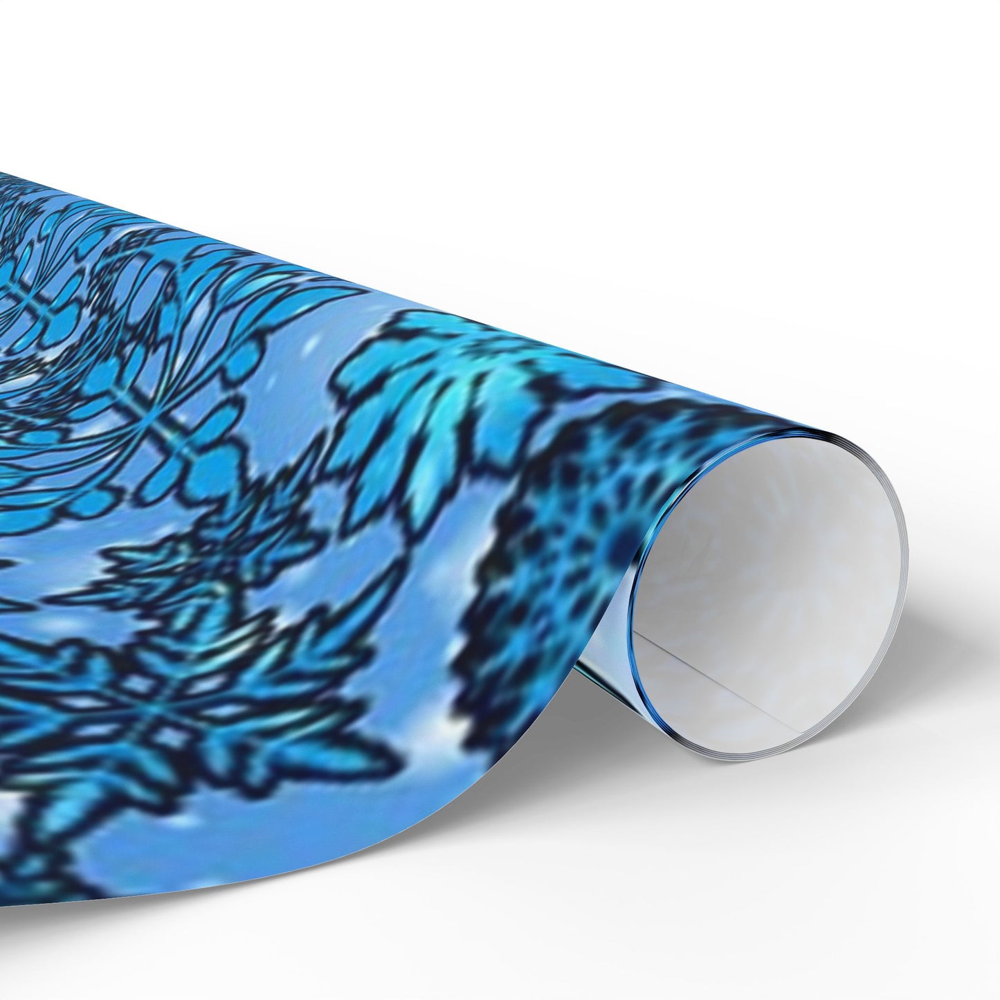 Blue Floral Wrapping Paper — Decorative Gift Wrap for Birthdays & Holidays