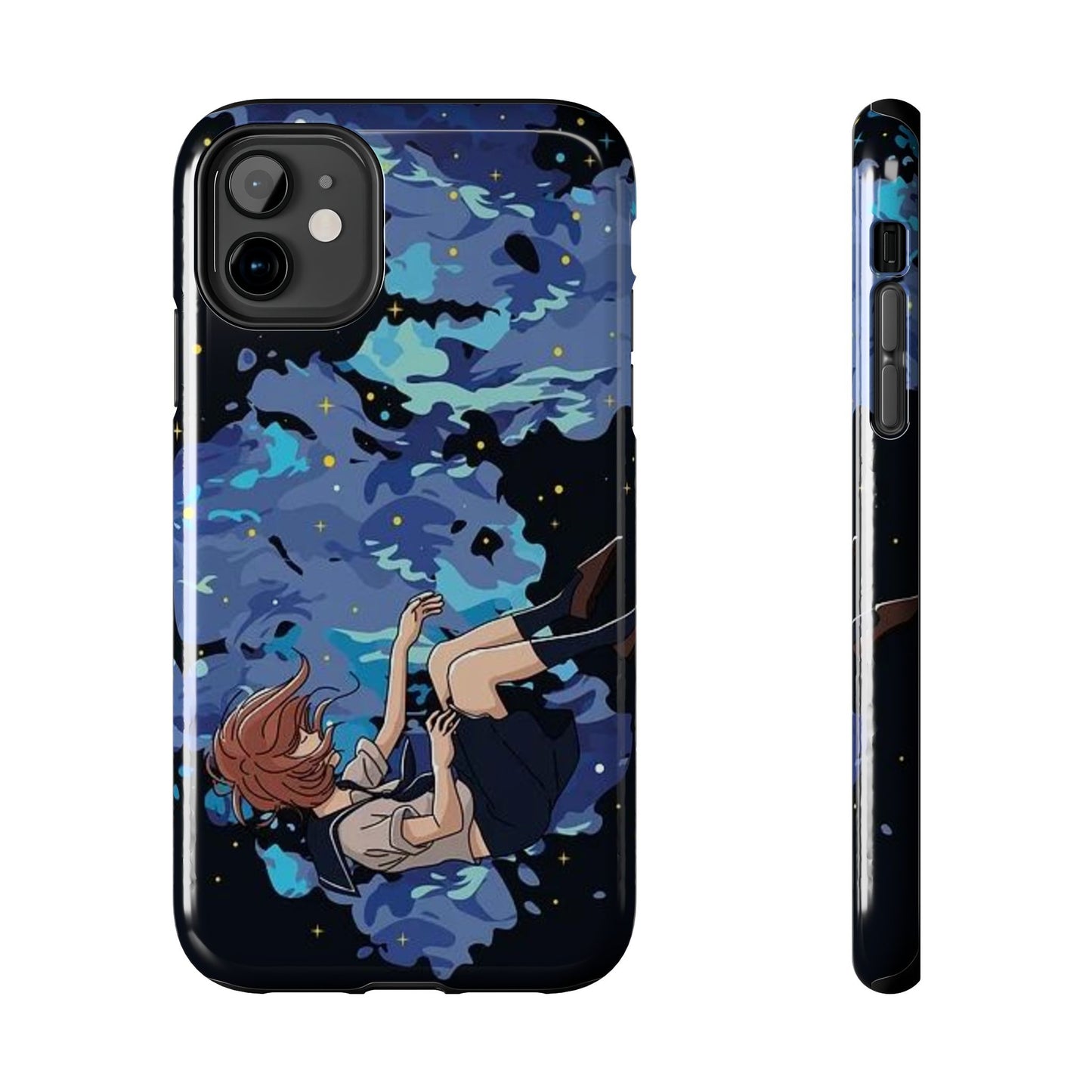 Funda resistente para teléfono Dreamy Girl: diseño de cielo nocturno para proteger el teléfono