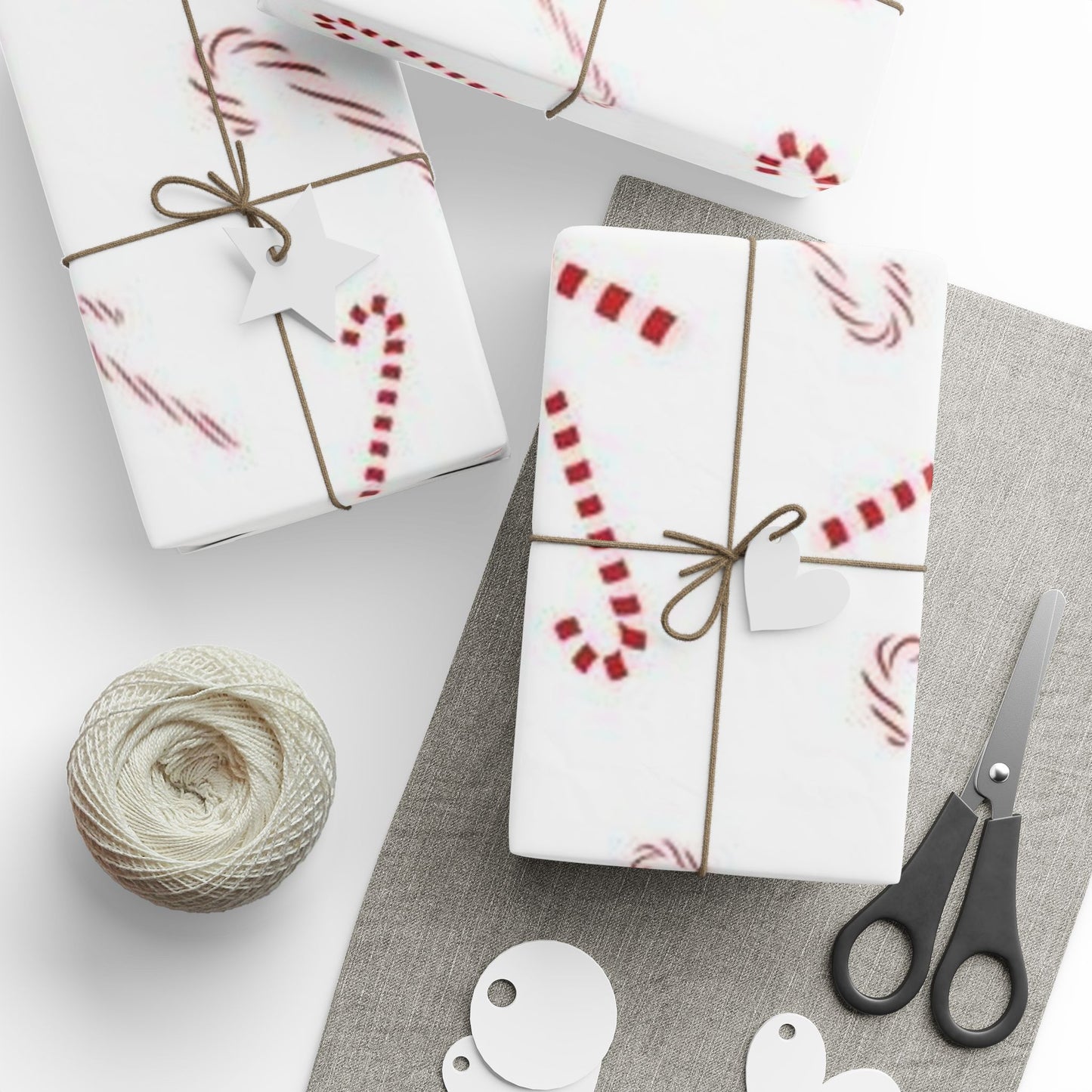 Candy Cane Pattern Wrapping Paper — Festive Holiday Gift Wrap (Christmas)