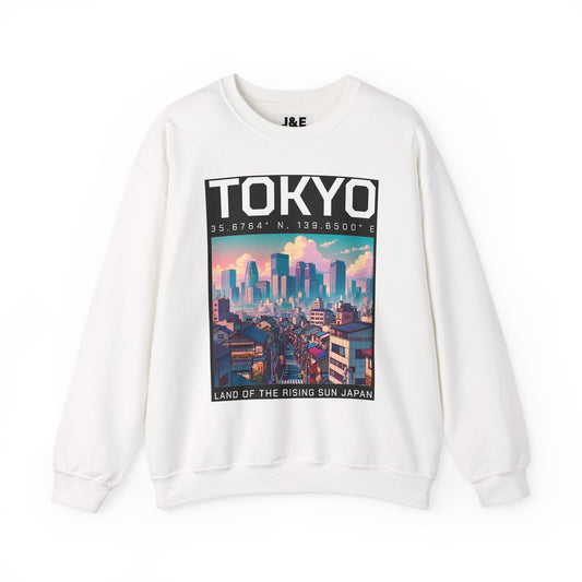 Tokyo Skyline Crewneck Sweatshirt - Land of the Rising Sun
