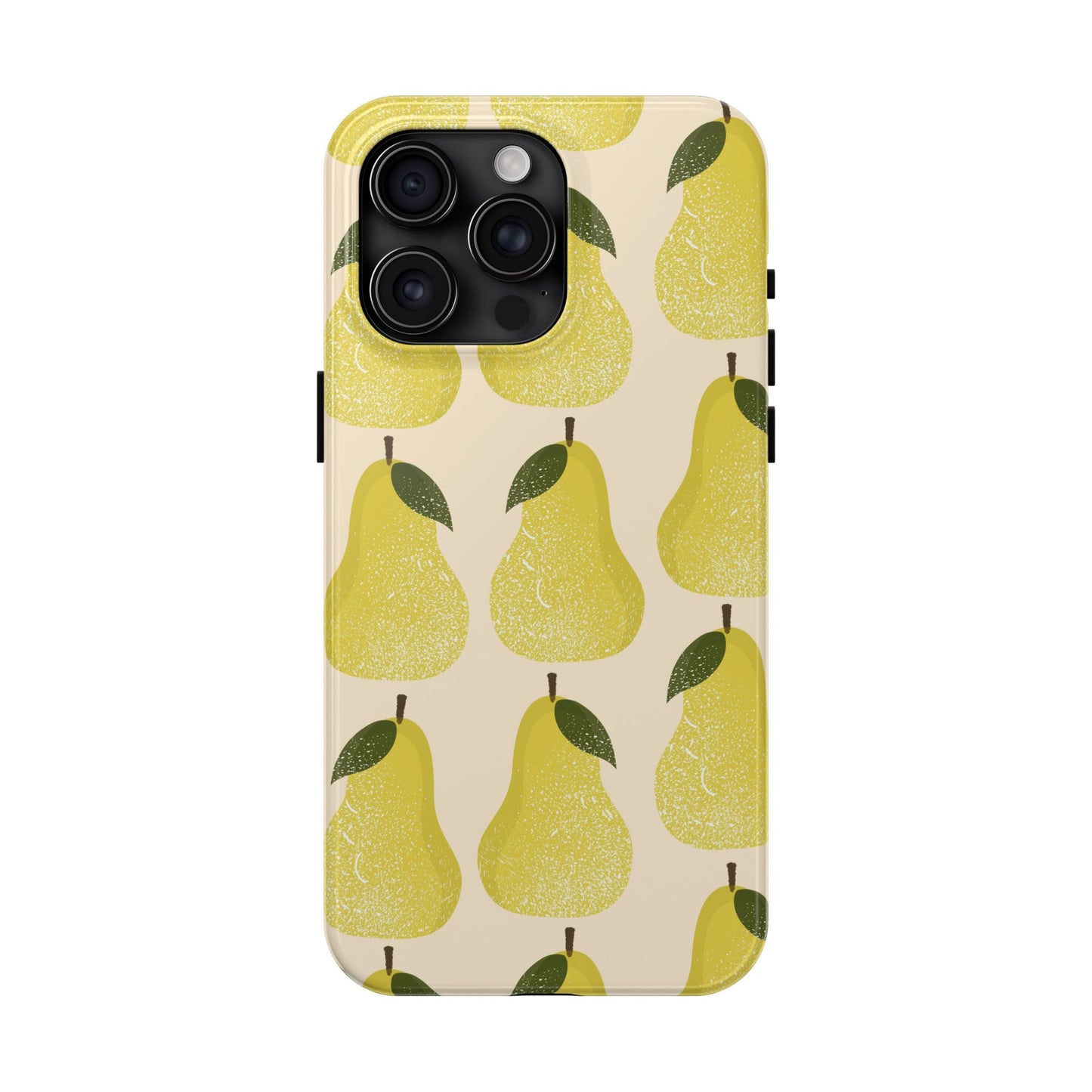 Chic Pear Phone Case, Tough Protection, Stylish Yellow Design, Perfect Gift for Apple Lovers, Summer Vibes, Unique Accessory