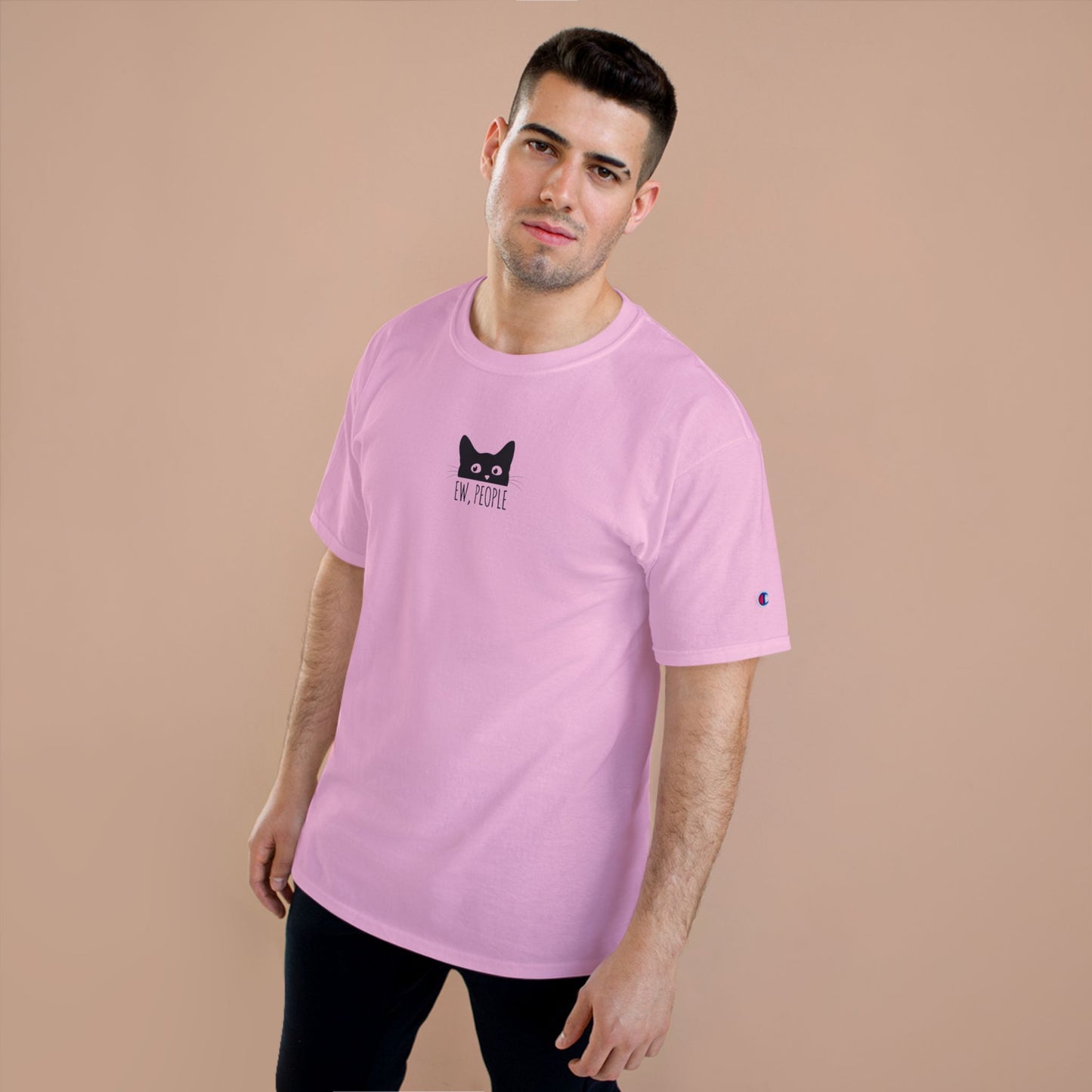 Camiseta Champion: Camiseta de gato «¡Qué asco!» para introvertidos