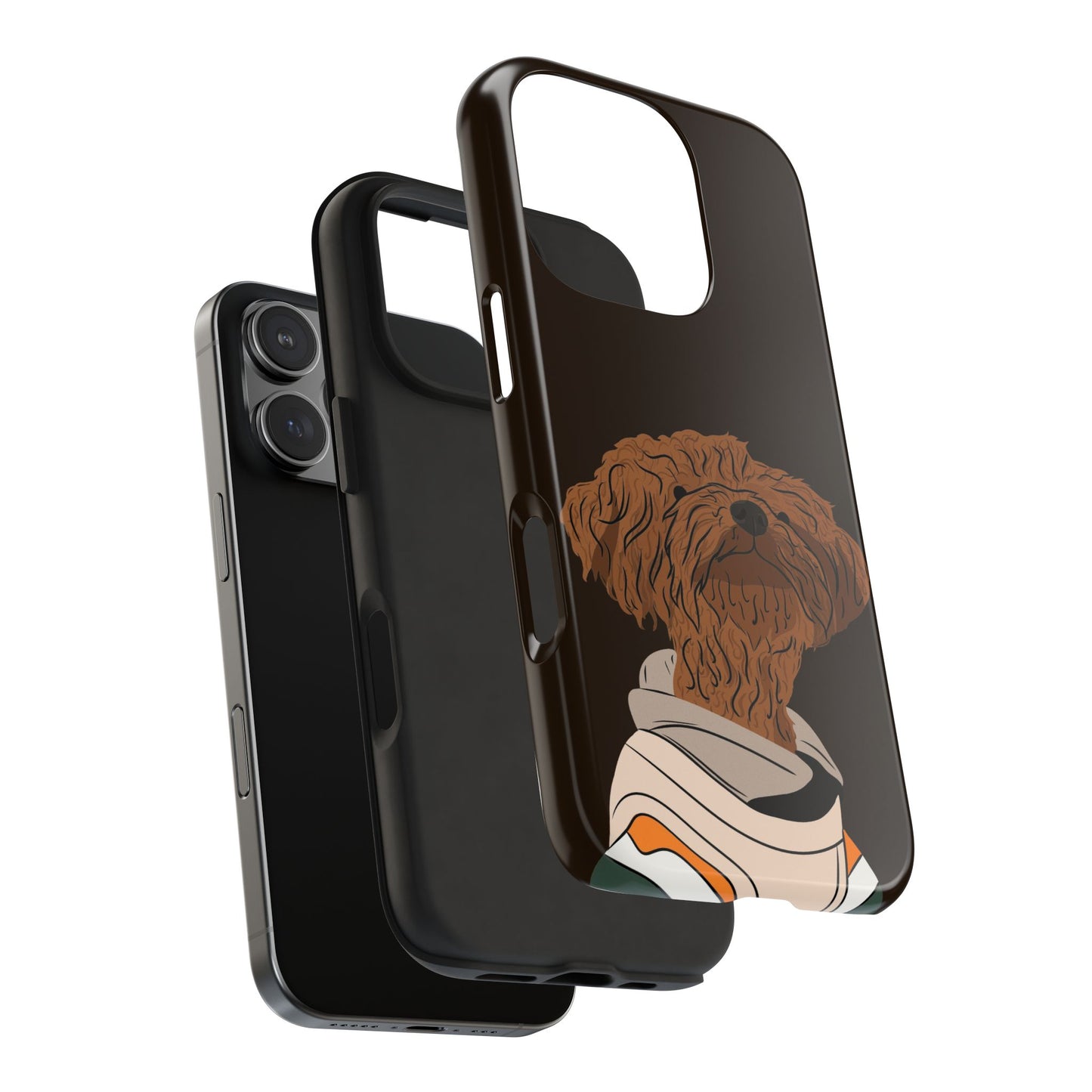 Stylish Tough Phone Case with Cute Dog Design