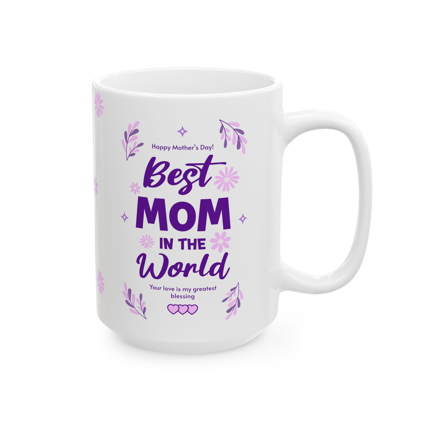 Taza de cerámica "Mejor mamá" - Regalo para el Día de la Madre