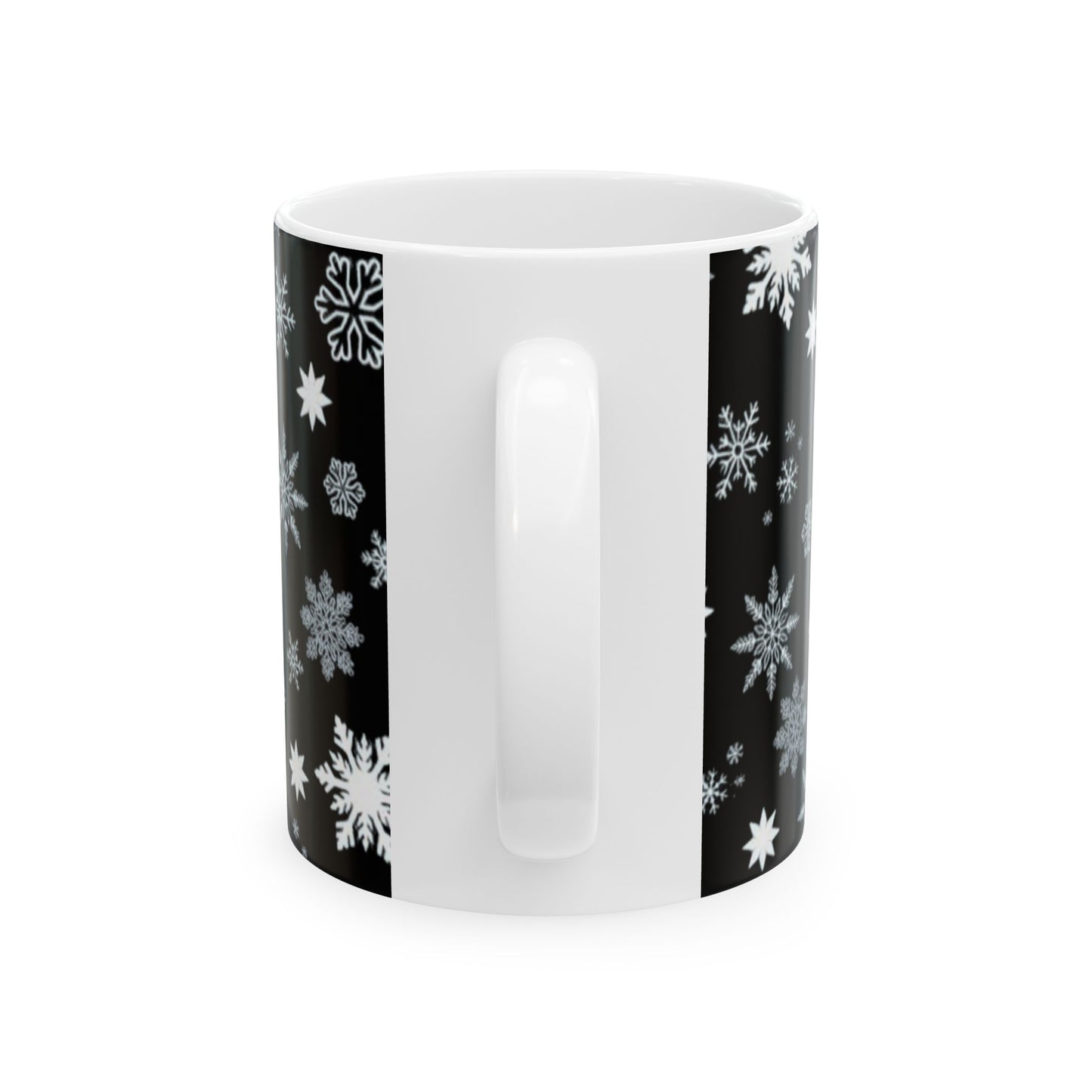 Snowflake Pattern Ceramic Mug - Perfect for Winter Cozy Moments