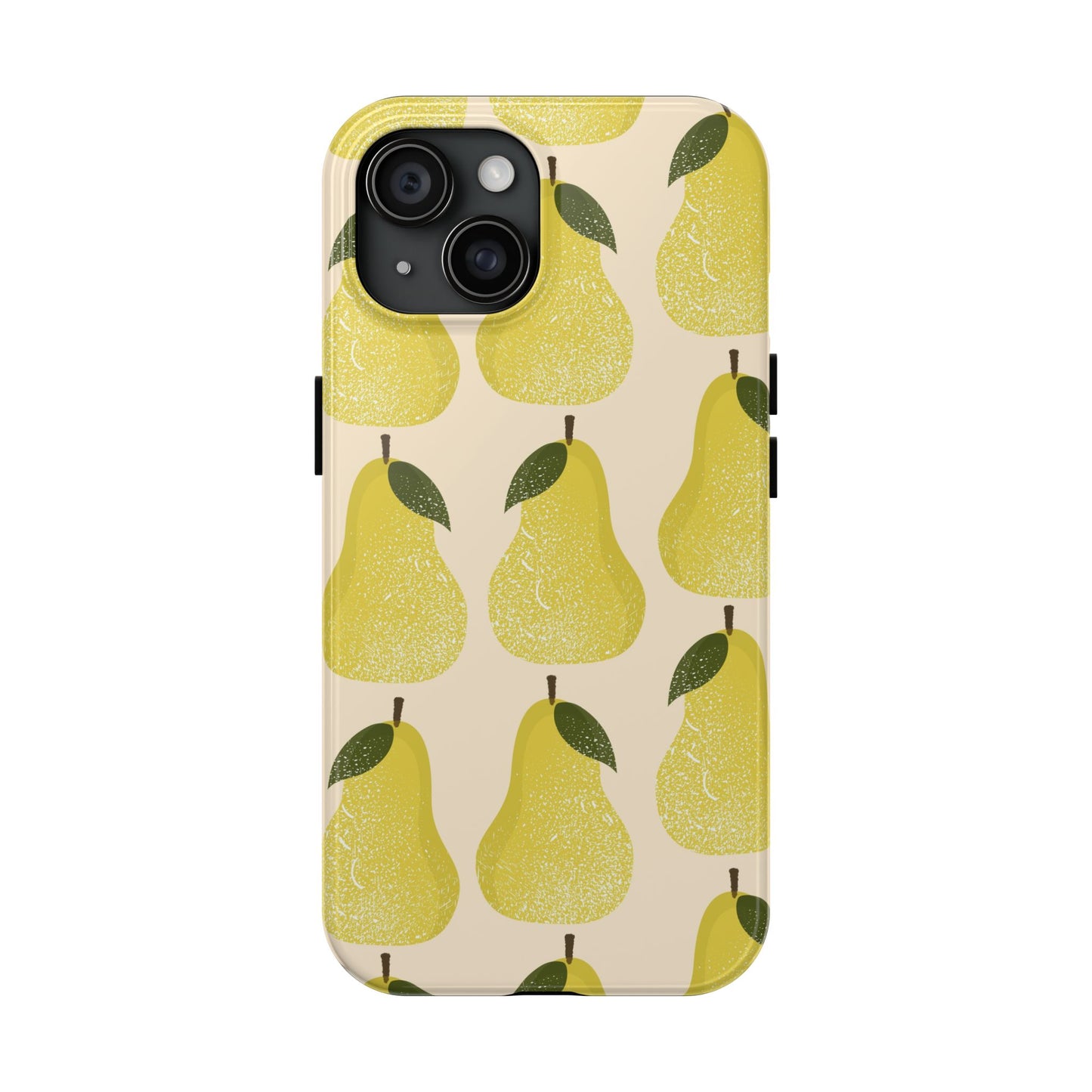 Chic Pear Phone Case, Tough Protection, Stylish Yellow Design, Perfect Gift for Apple Lovers, Summer Vibes, Unique Accessory