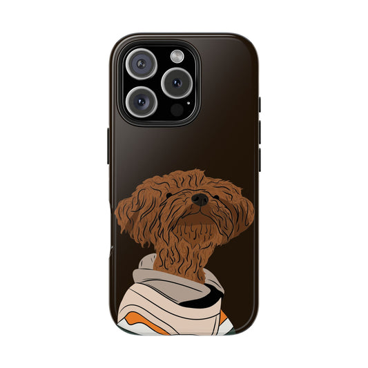 Stylish Tough Phone Case with Cute Dog Design