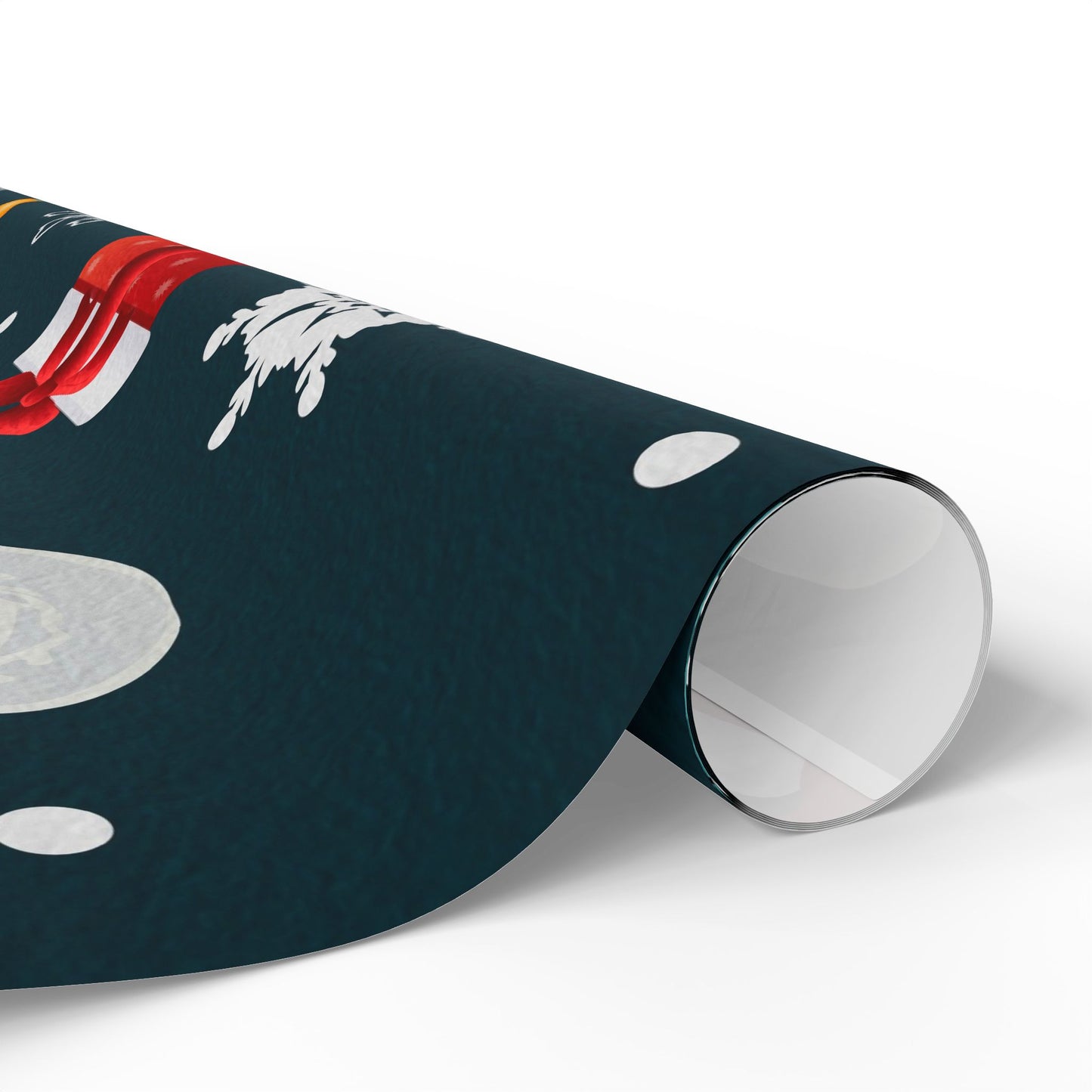 Festive Snowman & Tree Christmas Wrapping Paper Roll