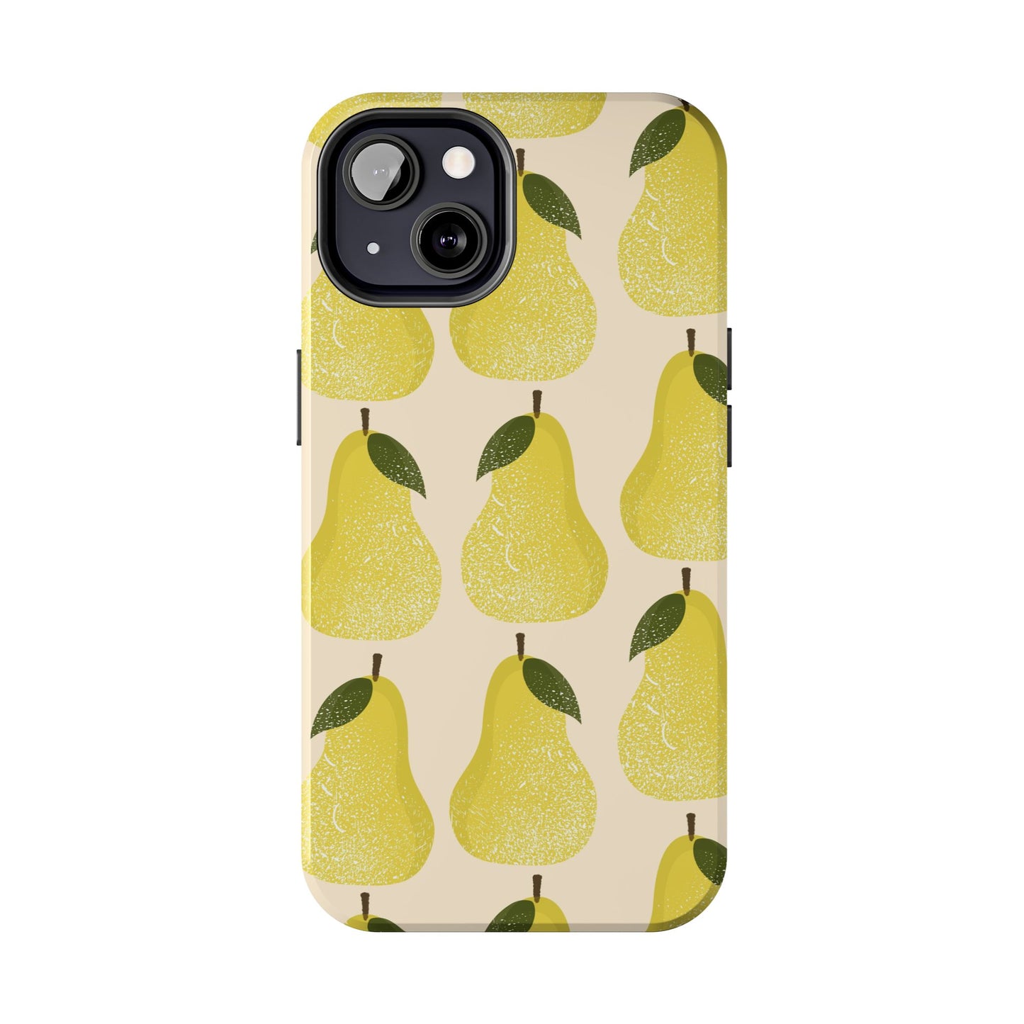 Chic Pear Phone Case, Tough Protection, Stylish Yellow Design, Perfect Gift for Apple Lovers, Summer Vibes, Unique Accessory