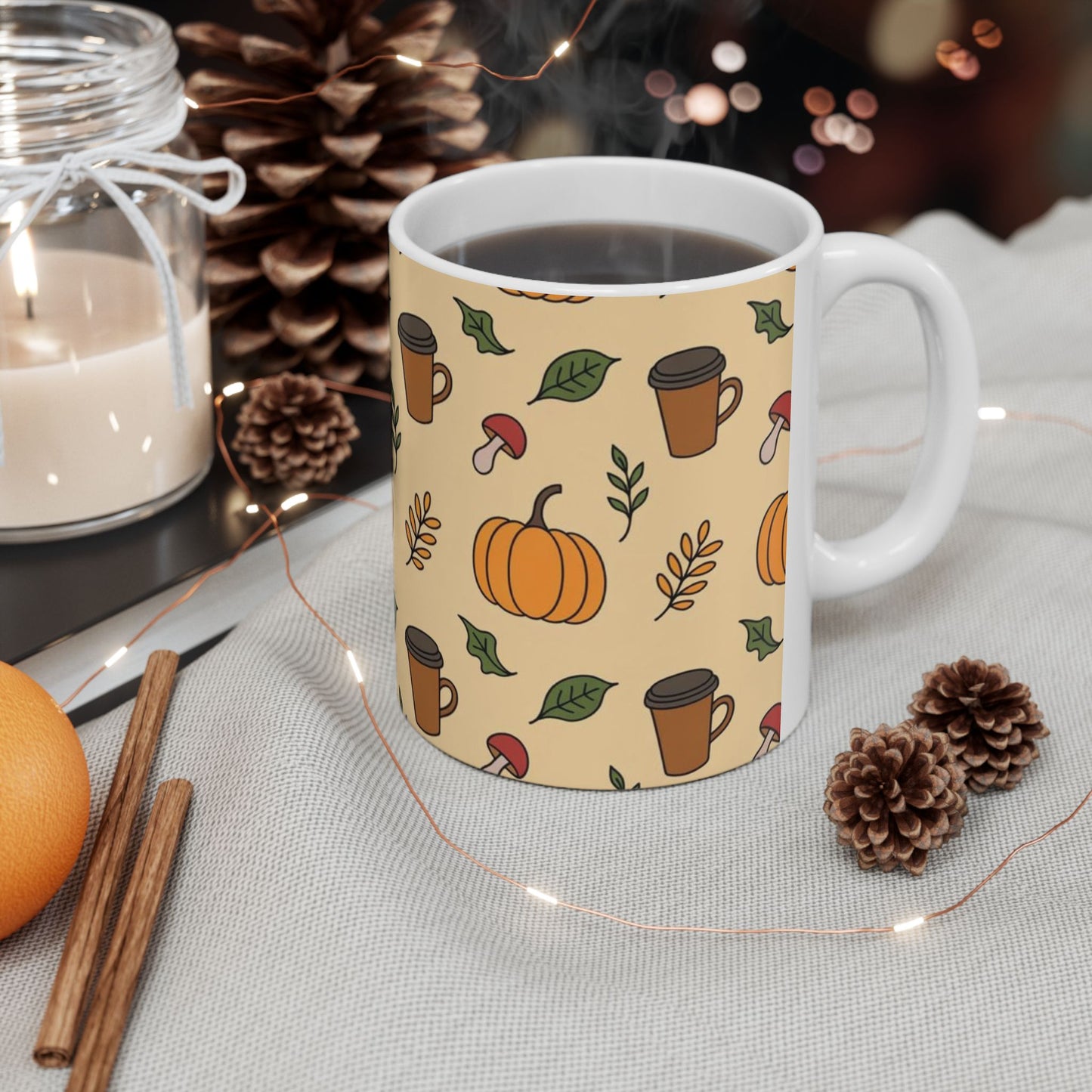 Autumn-Themed Ceramic Mug | Cozy Fall Coffee Cup | Pumpkin & Mushroom Design | Perfect Gift for Autumn Lovers, Seasonal Decor, [...]