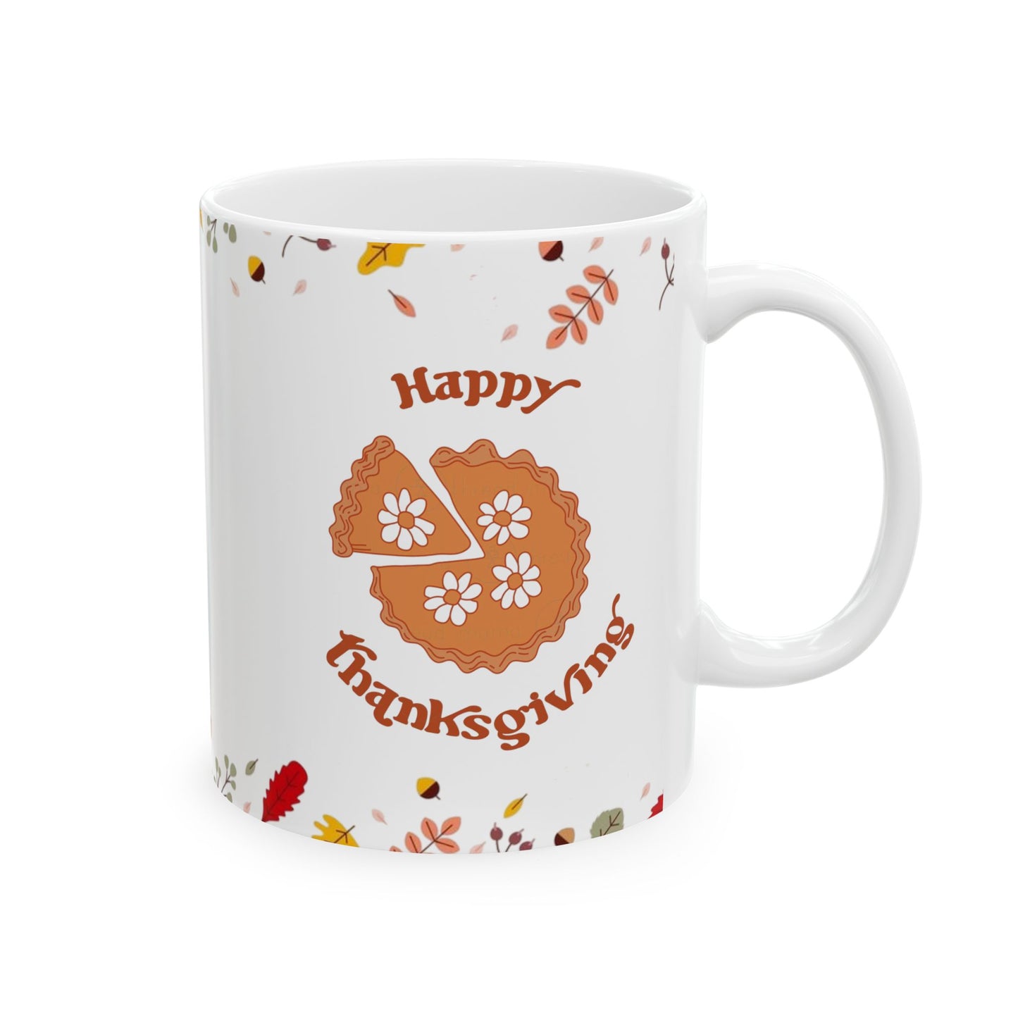 Autumn Leaves Ceramic Mug - Cozy Fall Coffee Cup