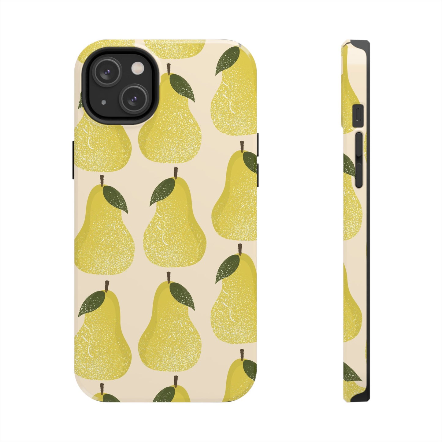 Chic Pear Phone Case, Tough Protection, Stylish Yellow Design, Perfect Gift for Apple Lovers, Summer Vibes, Unique Accessory