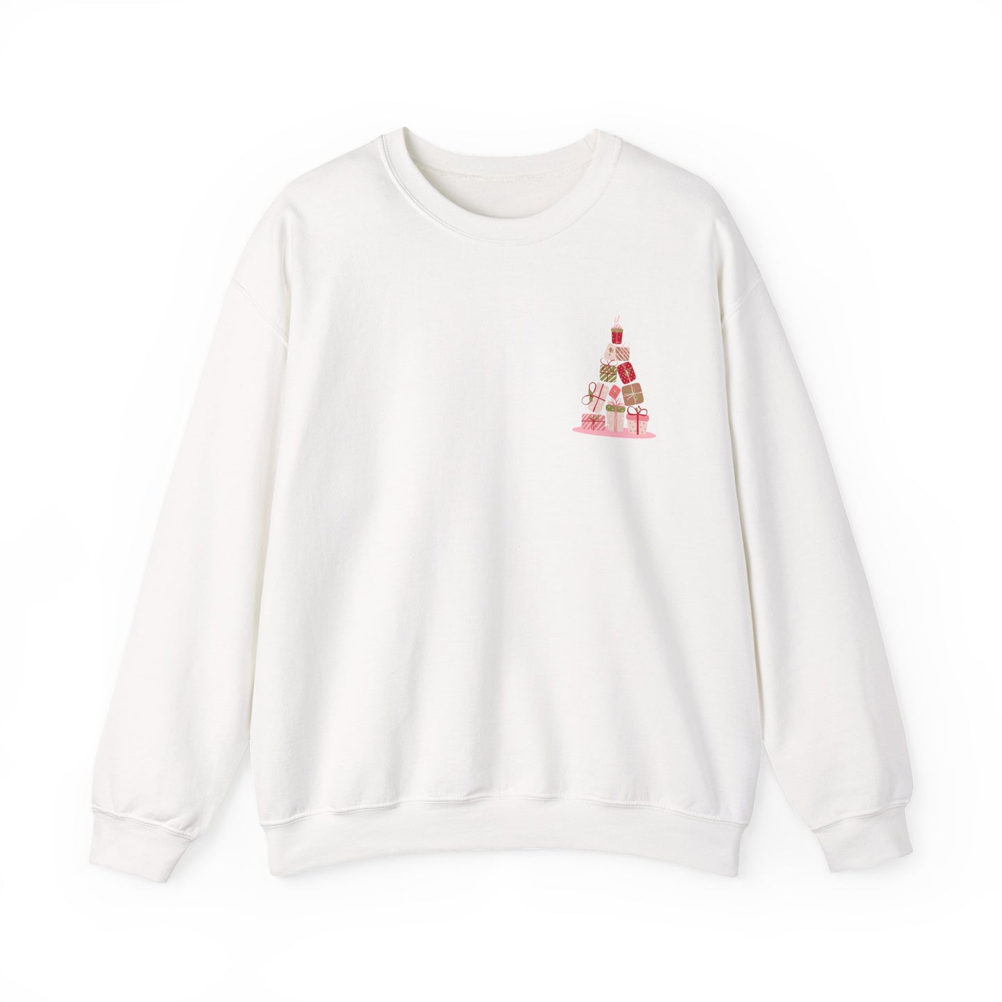 Christmas Tree Gift Stack Sweatshirt — Cute Holiday Gifts Design