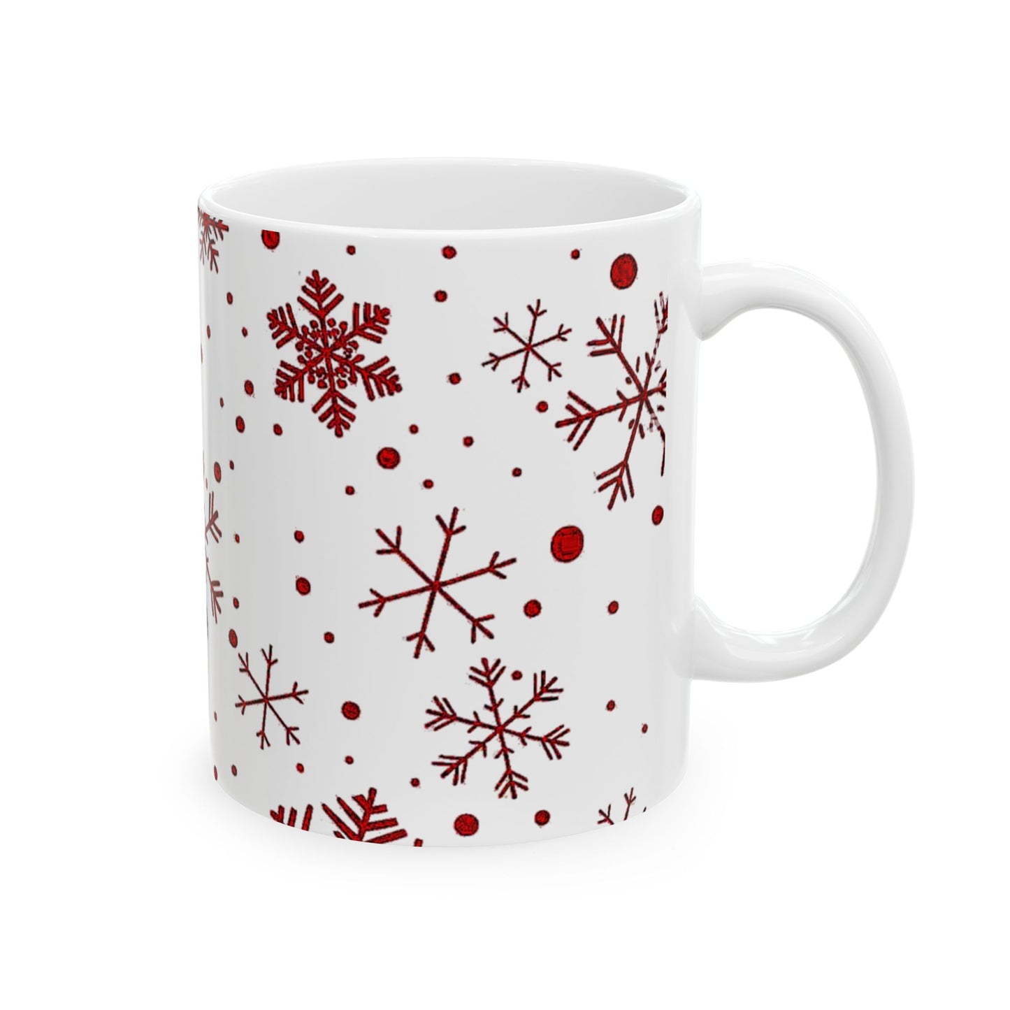 Winter Wonderland Ceramic Mug | Snowflake Design | Holiday Gift