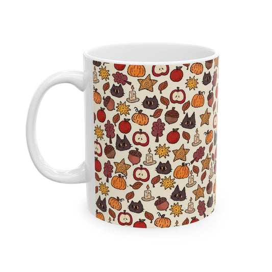 Fall Pumpkin Ceramic Mug, Autumn Coffee Cup