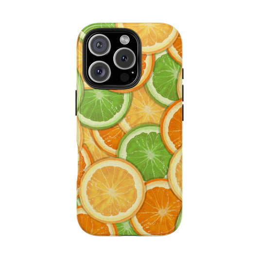 Vibrant Citrus Tough Phone Case - Fruit Slice Design