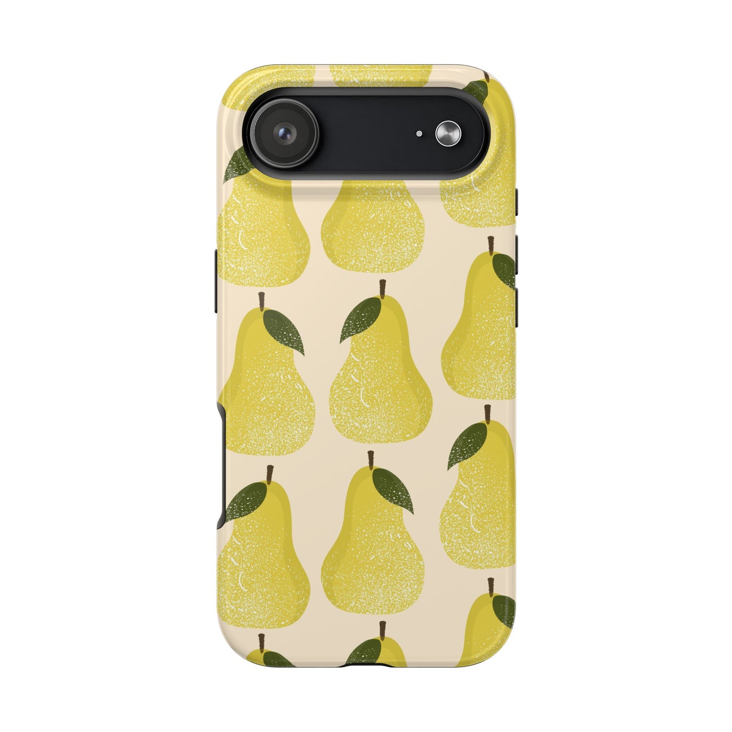 Chic Pear Phone Case, Tough Protection, Stylish Yellow Design, Perfect Gift for Apple Lovers, Summer Vibes, Unique Accessory