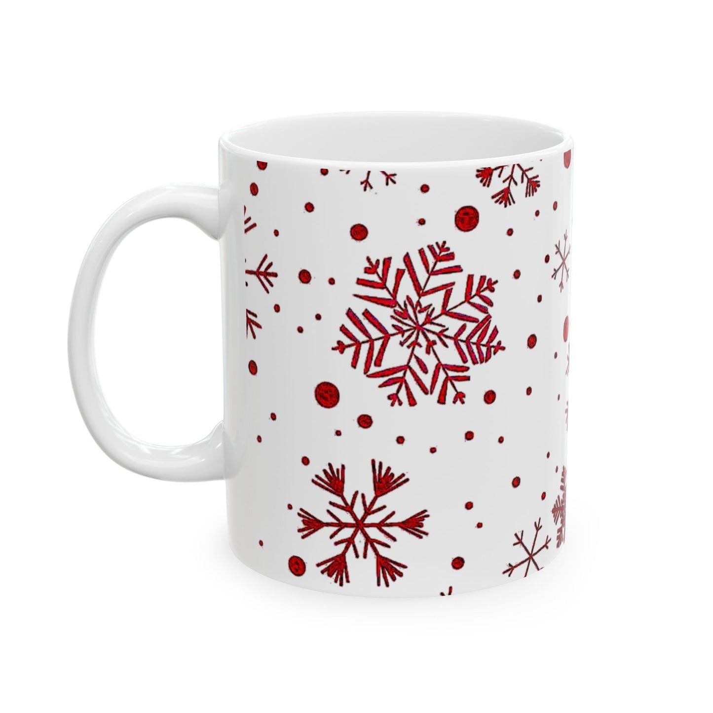 Winter Wonderland Ceramic Mug | Snowflake Design | Holiday Gift