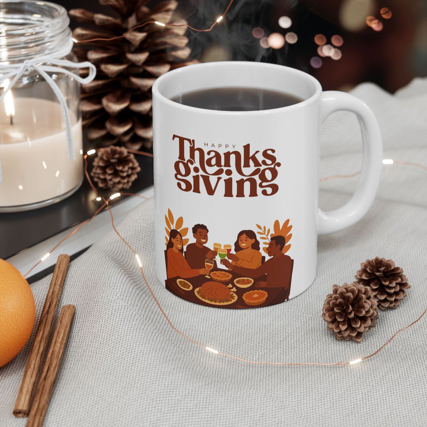 Thanksgiving Celebration Ceramic Mug - 11oz & 15oz