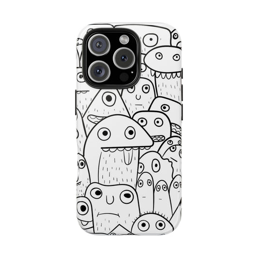 Fundas resistentes para teléfono de Monstruos Aventureros: Diseño divertido de Monstruos para niños y adolescentes