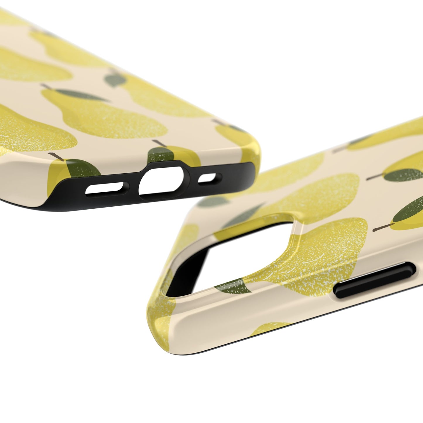 Chic Pear Phone Case, Tough Protection, Stylish Yellow Design, Perfect Gift for Apple Lovers, Summer Vibes, Unique Accessory