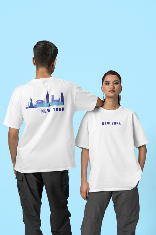 New York Skyline Unisex Garment-Dyed T-Shirt - Comfortable City Vibe