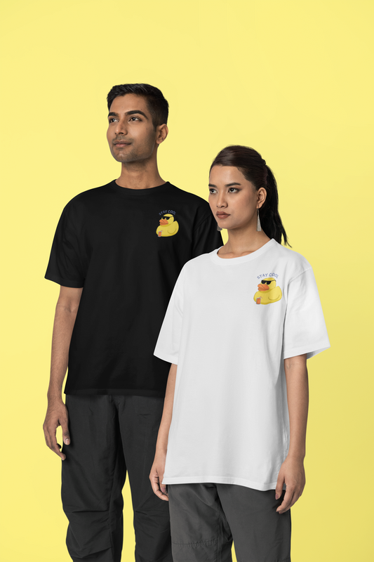 Unisex Garment-Dyed T-shirt with Playful Duck Design - Perfect for Casual Fun