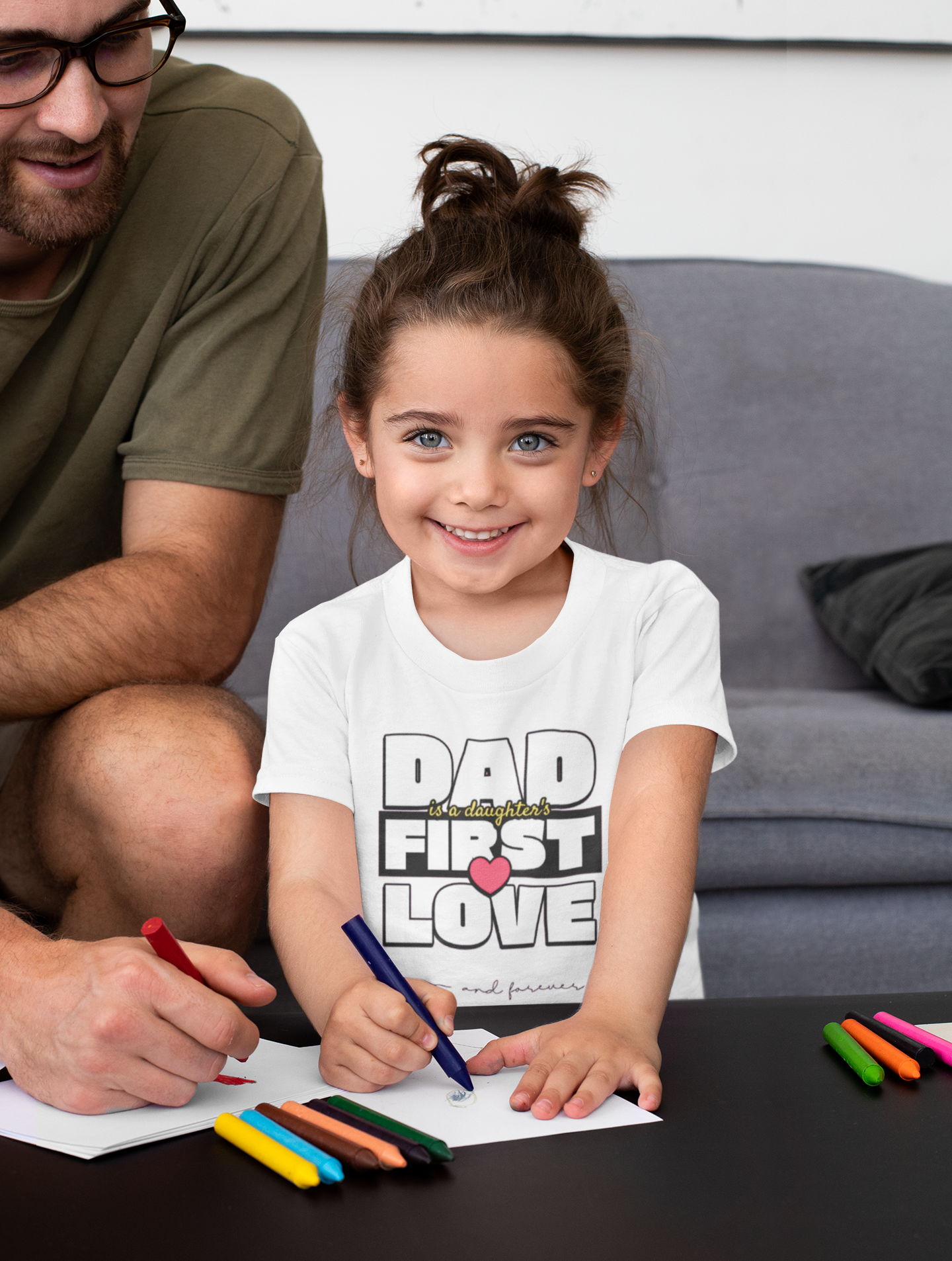 Dad's First Love Unisex Garment-Dyed T-Shirt - Perfect Gift for Dads and Daughters