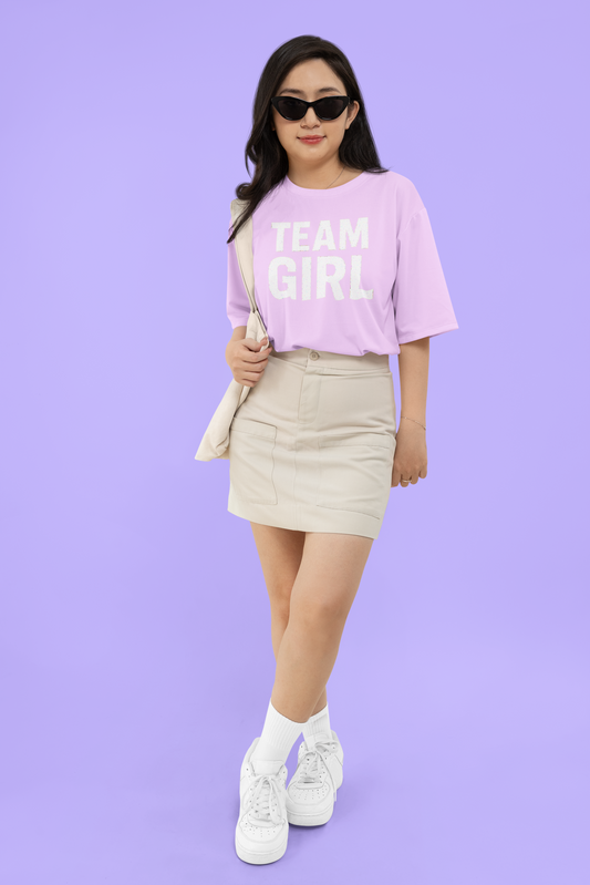 Team Girl Unisex Garment-Dyed T-Shirt, Cute Casual Top, Gift for Her, Birthday Gift, Girls' Day T-Shirt