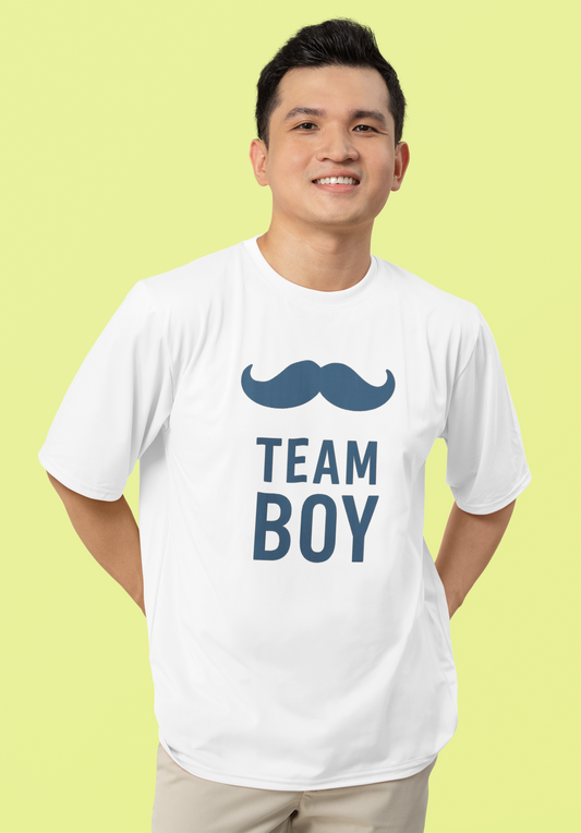 Team Boy Unisex Garment-Dyed T-Shirt | Cute Baby Shower Gift, Funny Dad Shirt, Family Reunion Tee, Playful Kids Apparel