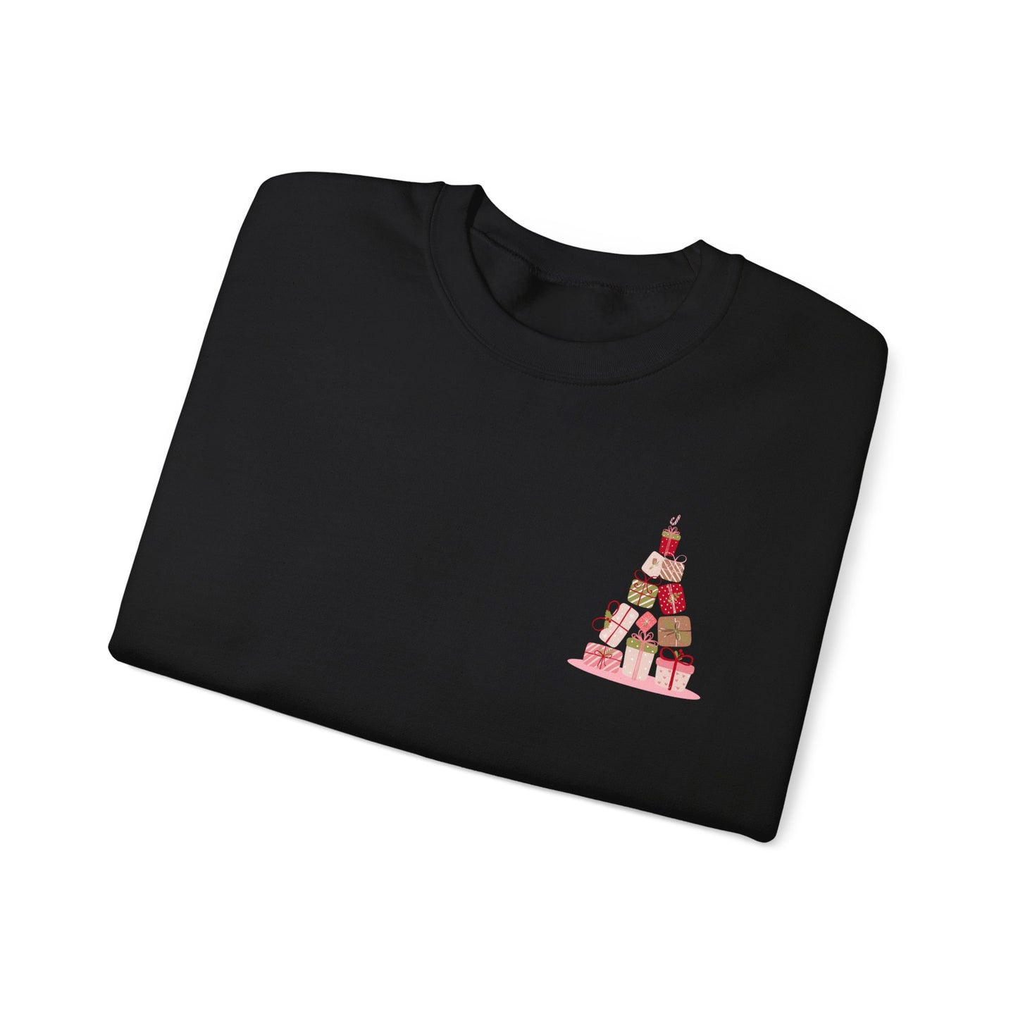 Christmas Tree Gift Stack Sweatshirt — Cute Holiday Gifts Design