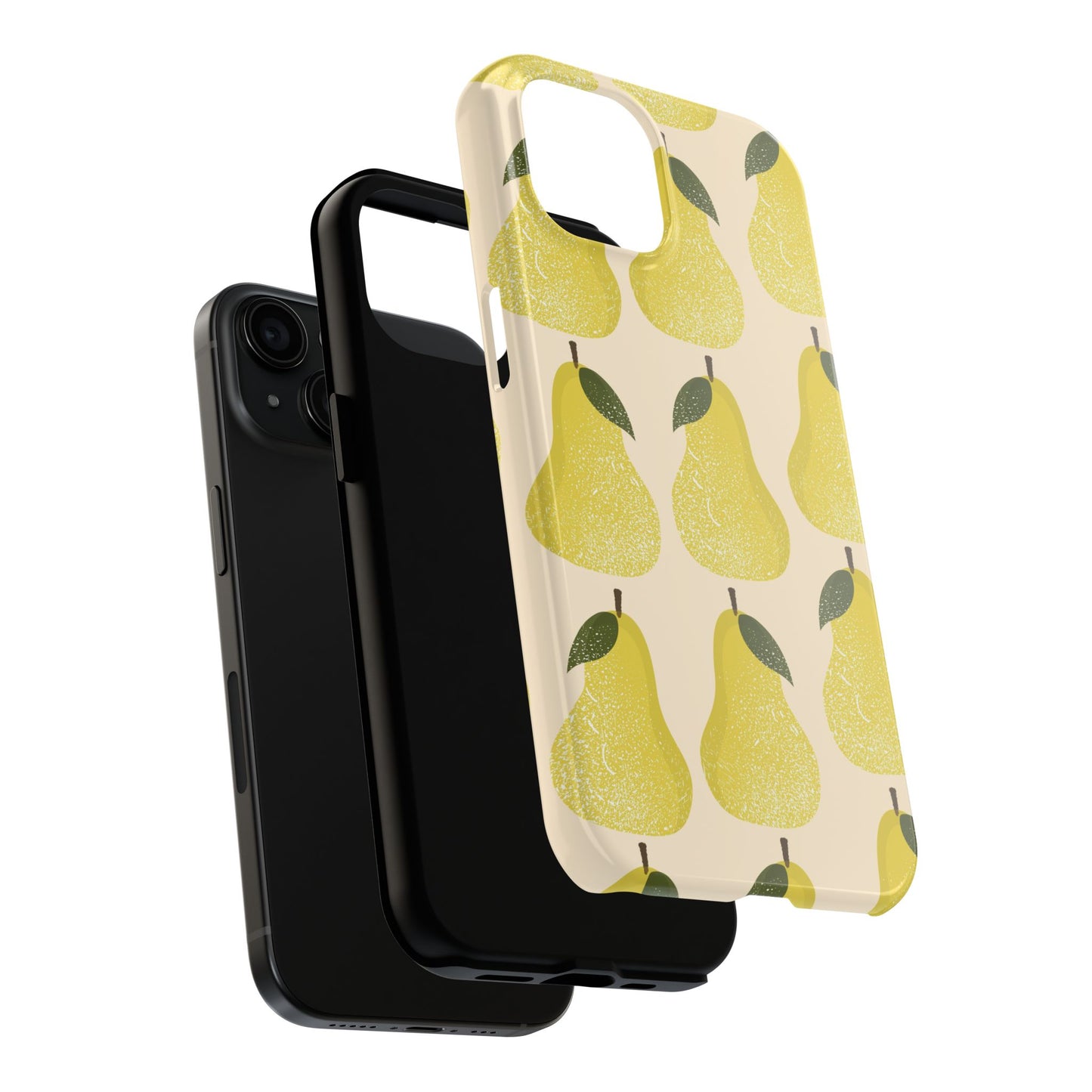 Chic Pear Phone Case, Tough Protection, Stylish Yellow Design, Perfect Gift for Apple Lovers, Summer Vibes, Unique Accessory