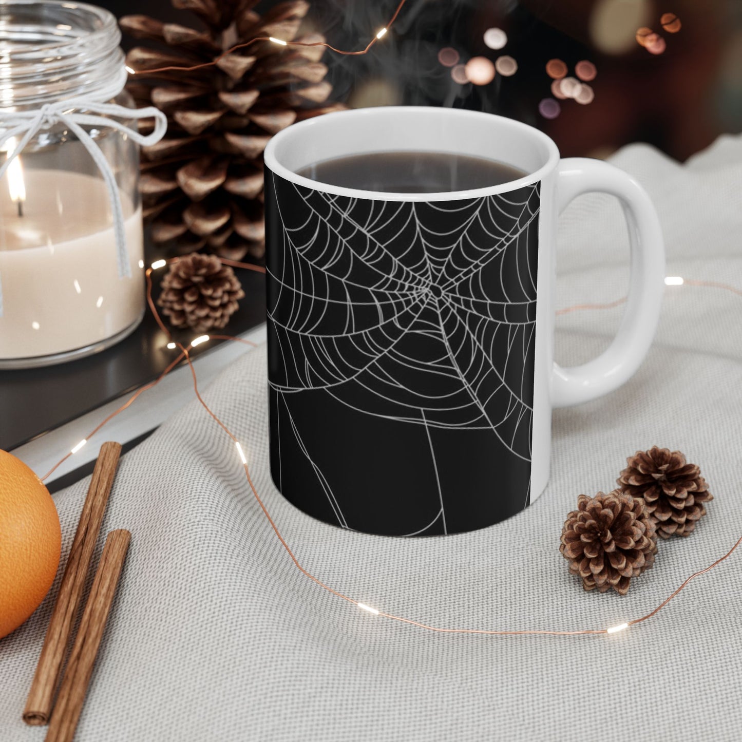 Spooky Spiderweb Ceramic Mug