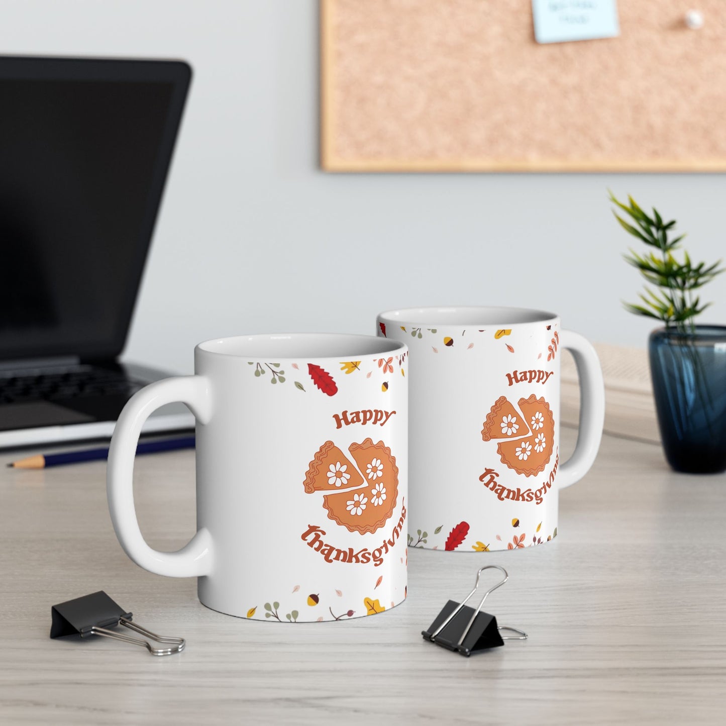Autumn Leaves Ceramic Mug - Cozy Fall Coffee Cup