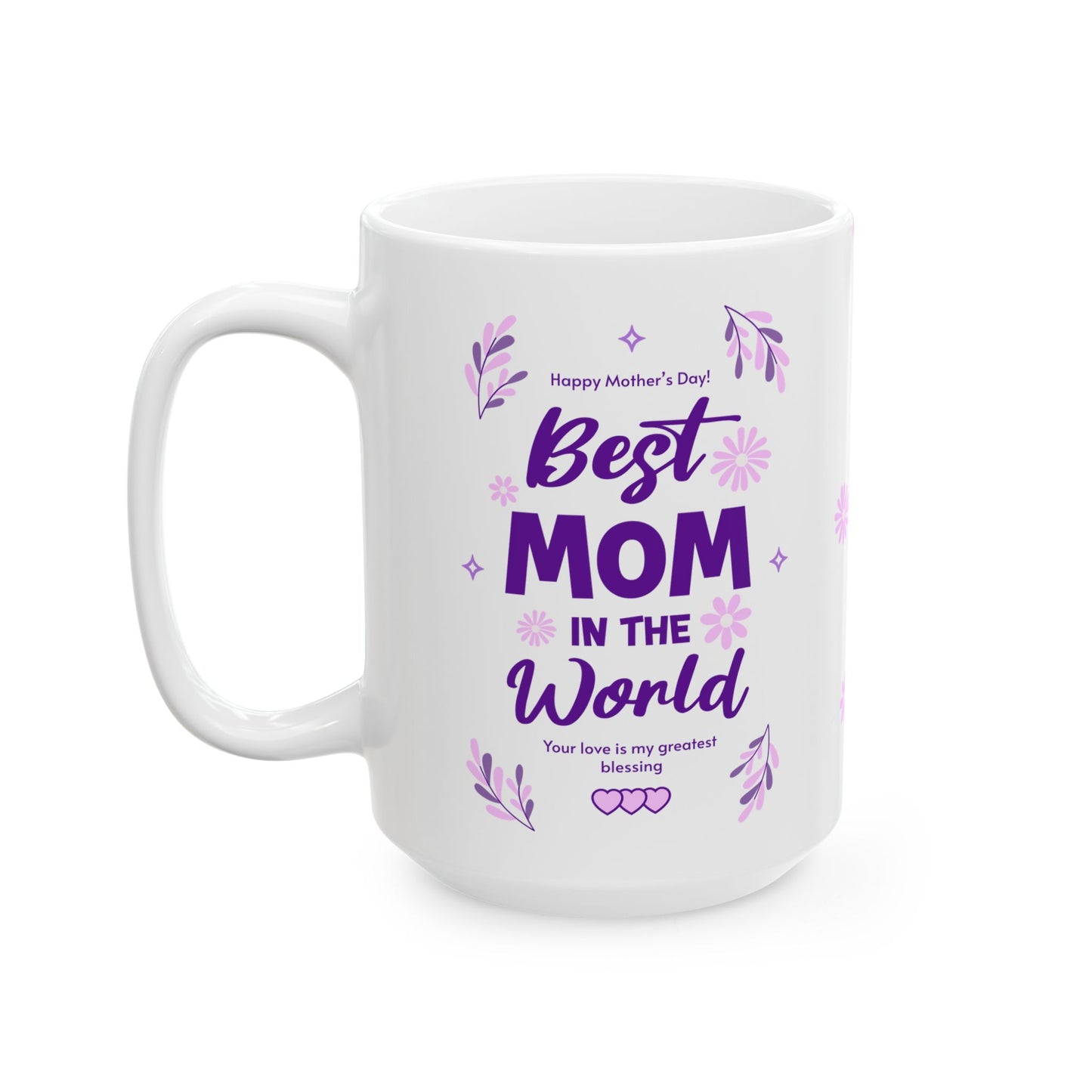 Taza de cerámica "Mejor mamá" - Regalo para el Día de la Madre