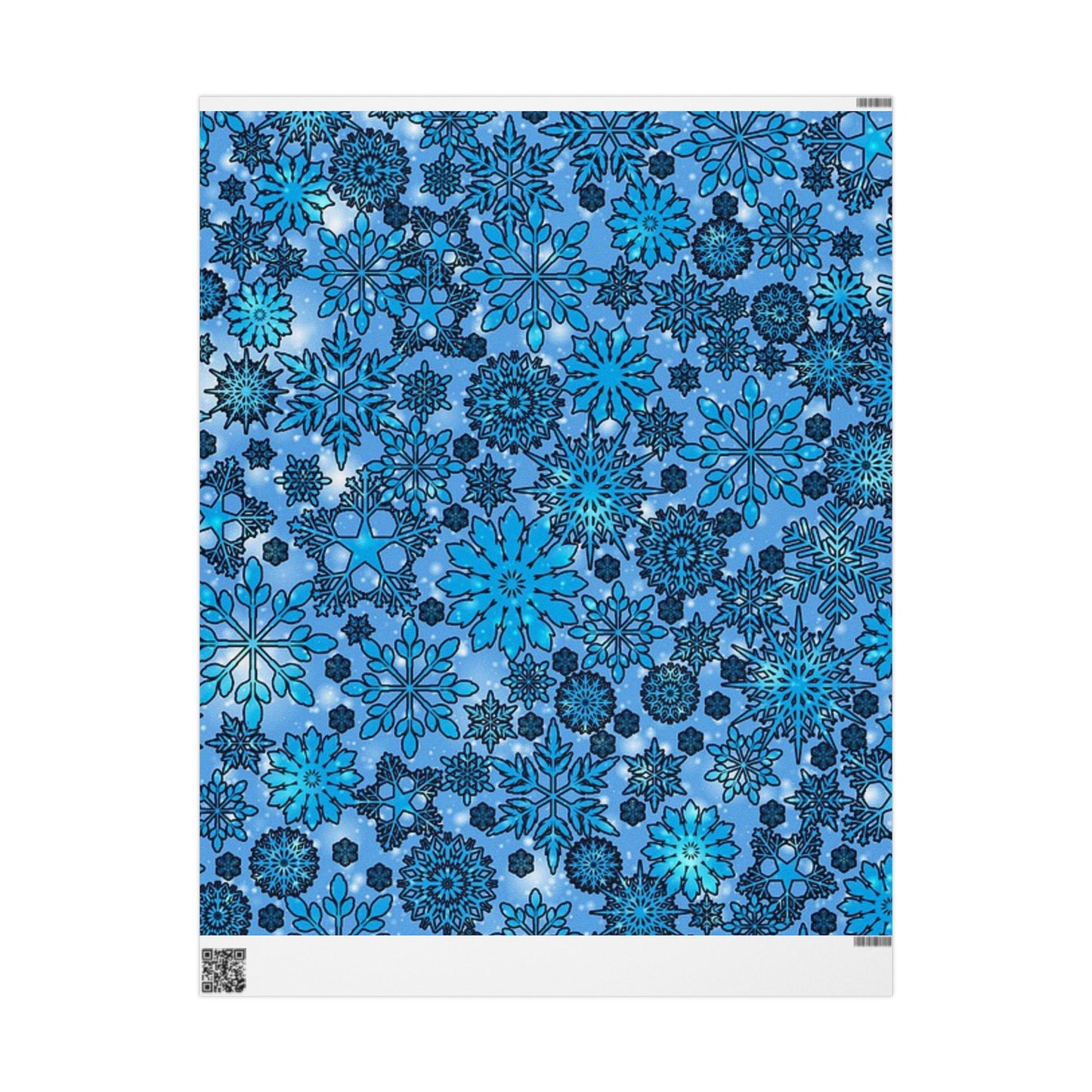 Blue Floral Wrapping Paper — Decorative Gift Wrap for Birthdays & Holidays