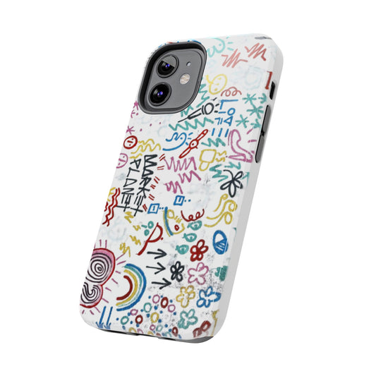 Funda resistente y colorida con diseño abstracto: protección duradera para personas expresivas