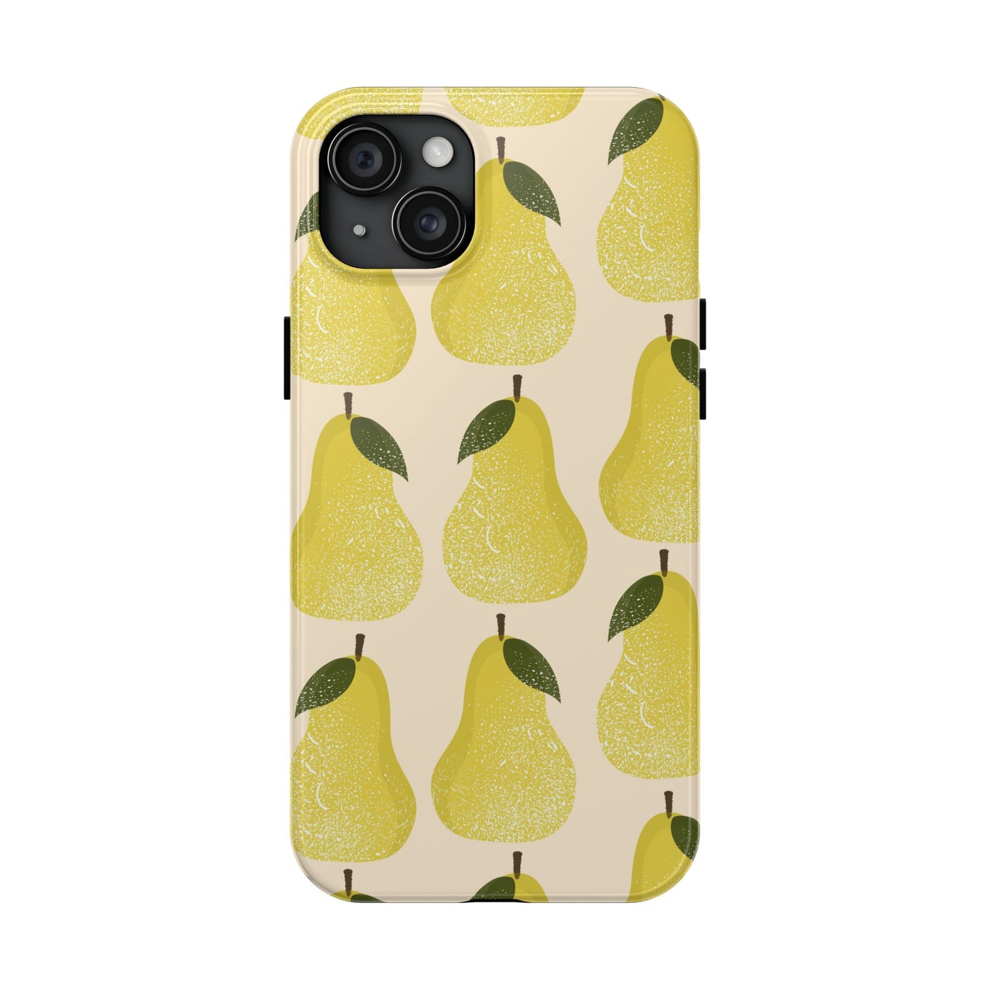 Chic Pear Phone Case, Tough Protection, Stylish Yellow Design, Perfect Gift for Apple Lovers, Summer Vibes, Unique Accessory