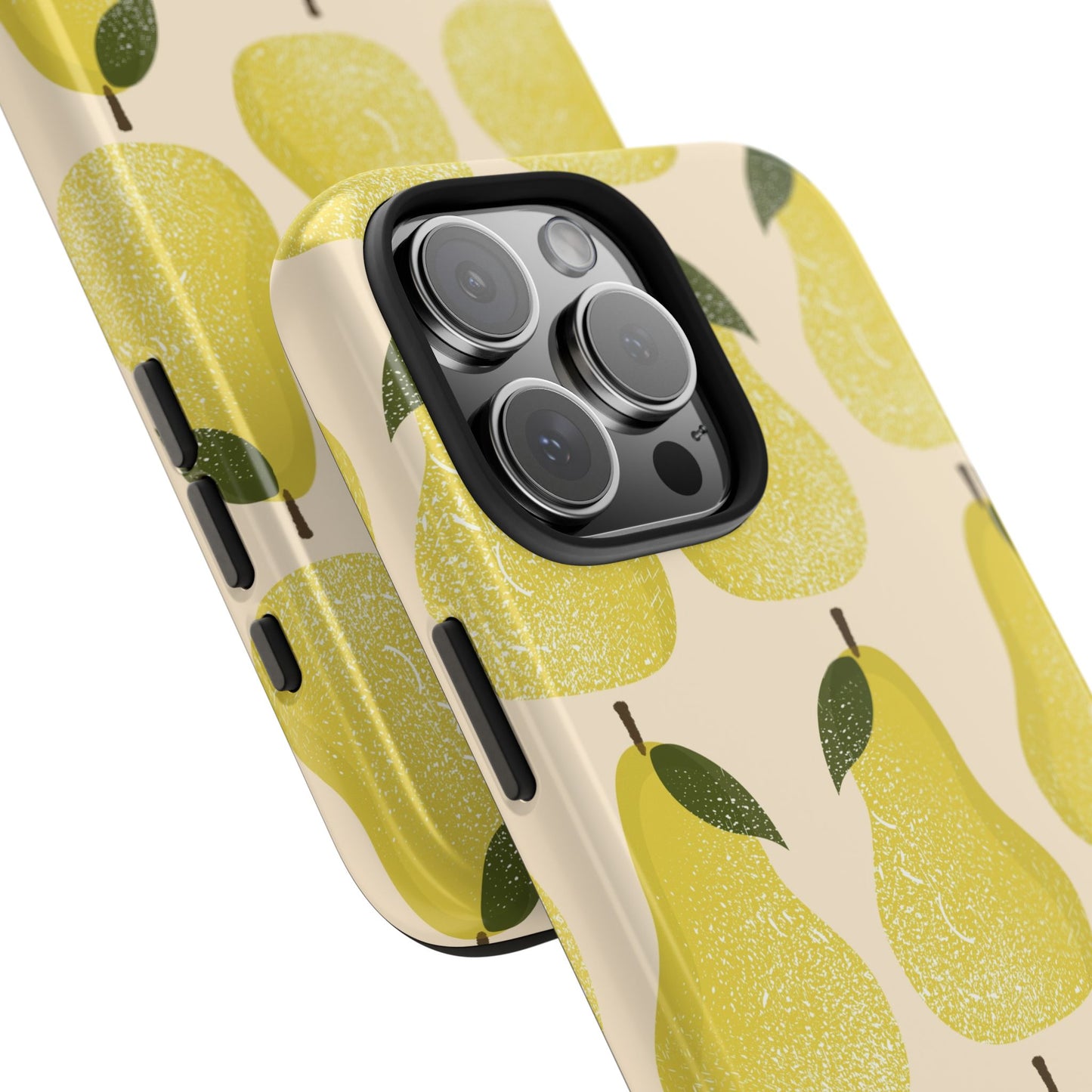 Chic Pear Phone Case, Tough Protection, Stylish Yellow Design, Perfect Gift for Apple Lovers, Summer Vibes, Unique Accessory