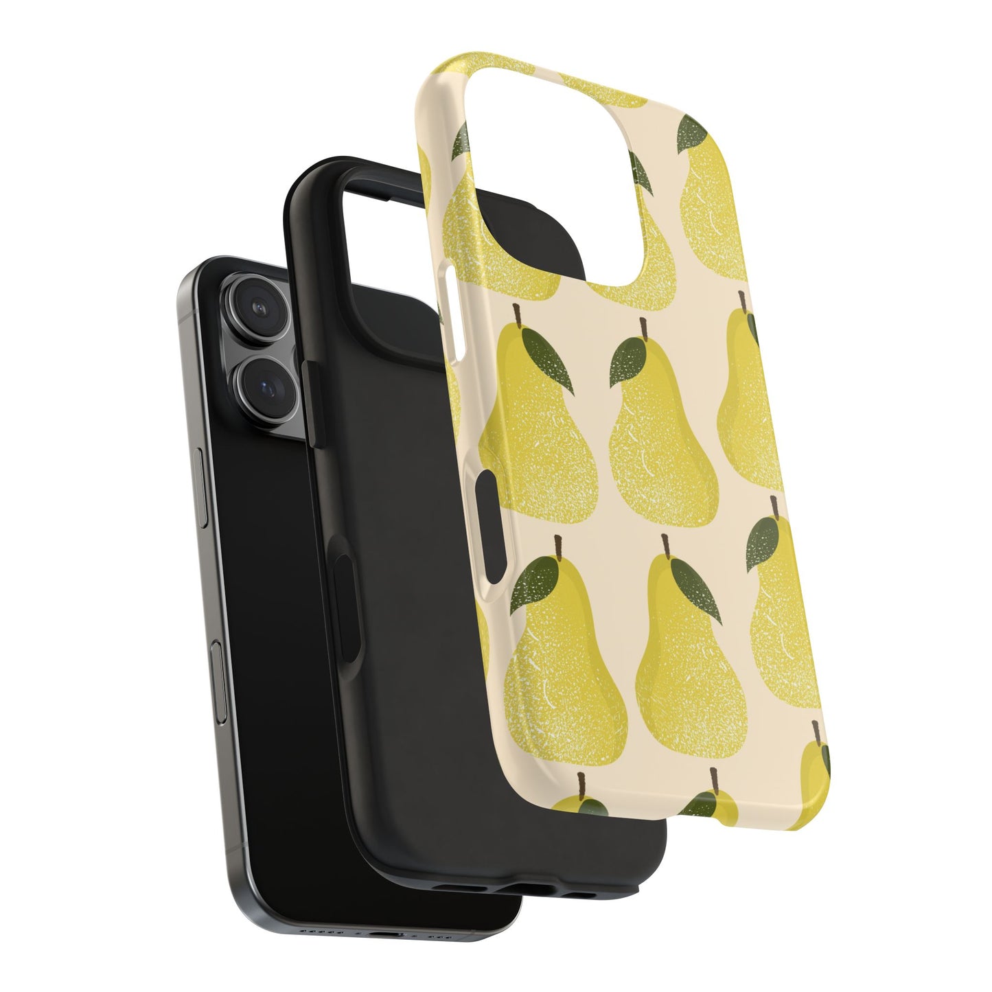 Chic Pear Phone Case, Tough Protection, Stylish Yellow Design, Perfect Gift for Apple Lovers, Summer Vibes, Unique Accessory