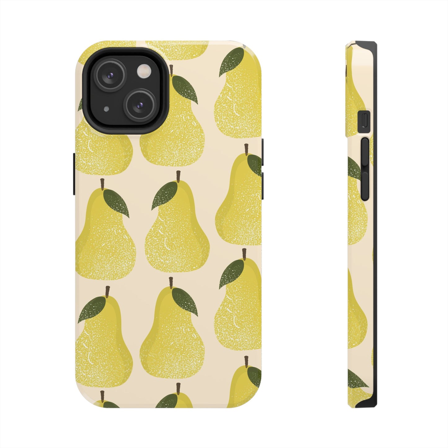 Chic Pear Phone Case, Tough Protection, Stylish Yellow Design, Perfect Gift for Apple Lovers, Summer Vibes, Unique Accessory